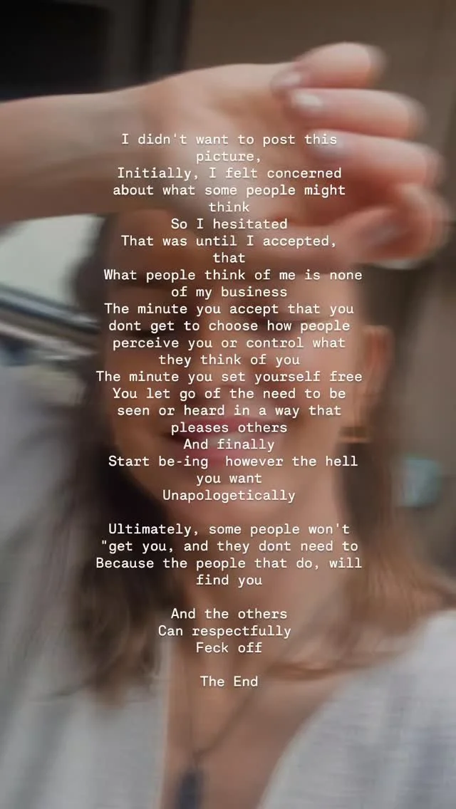 ✨️✨️ A short story of freedom ✨️✨️
How to be unfuckwithable,
Stop taking things personally, sometimes its got nothing to do with you. And everything to do with them.
Not every action requires a reaction. Just let them and move on.
Some people mi
