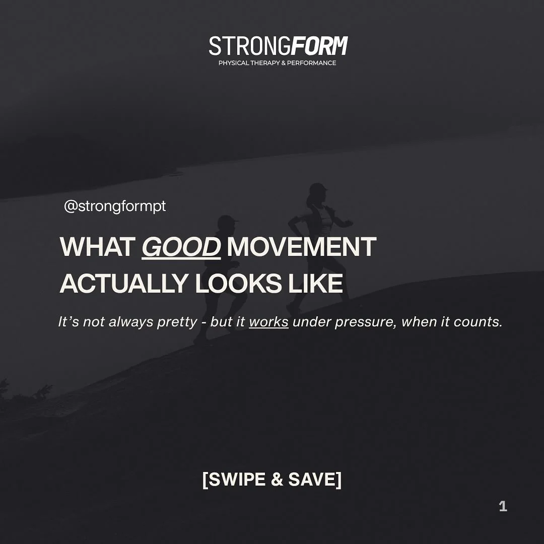 Good movement doesn&rsquo;t always look good.
And chasing perfect form might be holding you back.

The best movers?
&rarr; Absorb force without bracing
&rarr; Control speed without freezing
&rarr; Move with intent, not just effort

You don&rsquo;t ne