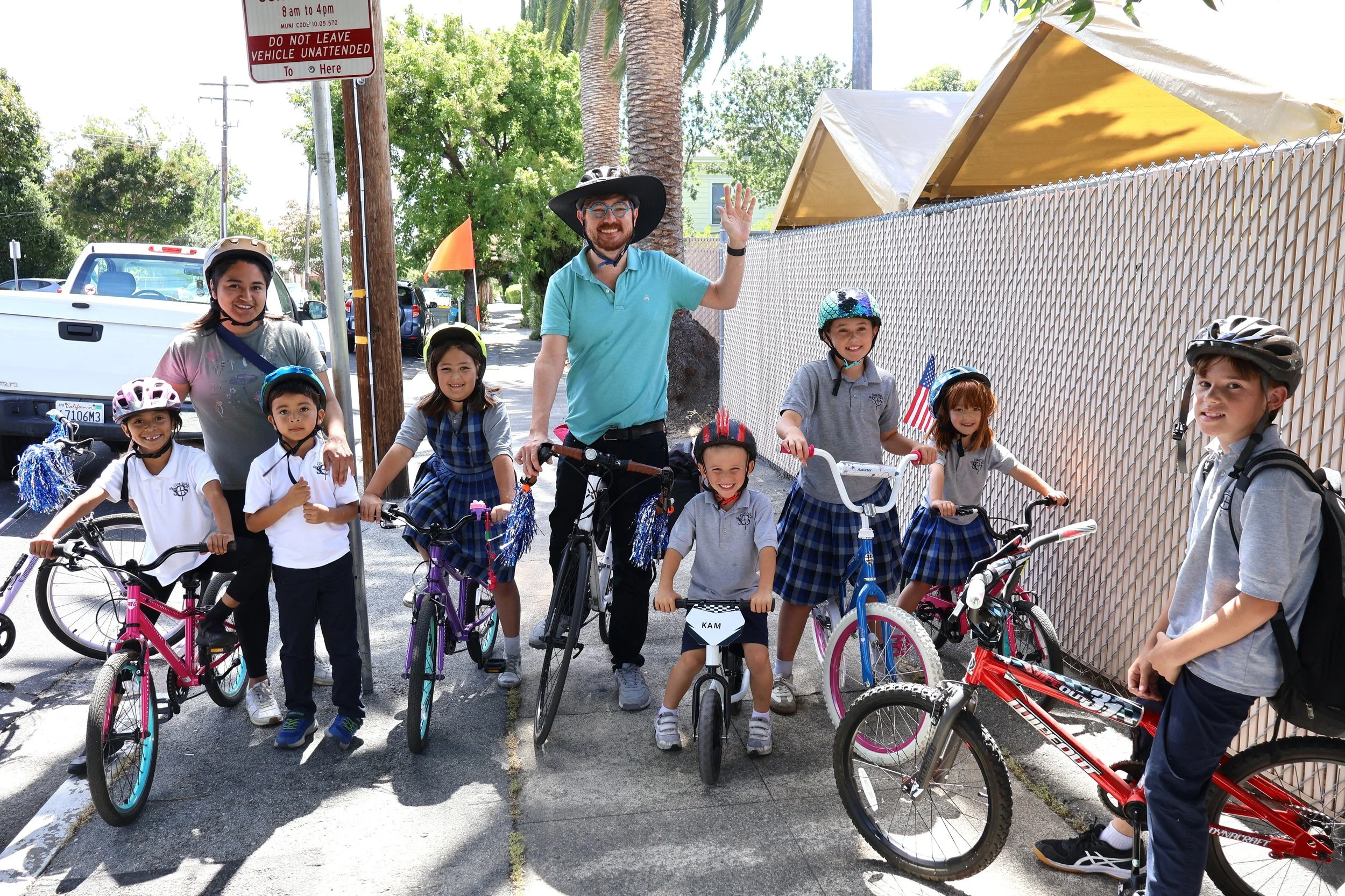 The next few days may get hot, but that shouldn't stop us from enjoying the outdoors!

Whether playing in a park, swimming in a pool, or starting a bike bus like these students and parents-there are so many great ways to properly enjoy summertime! 

