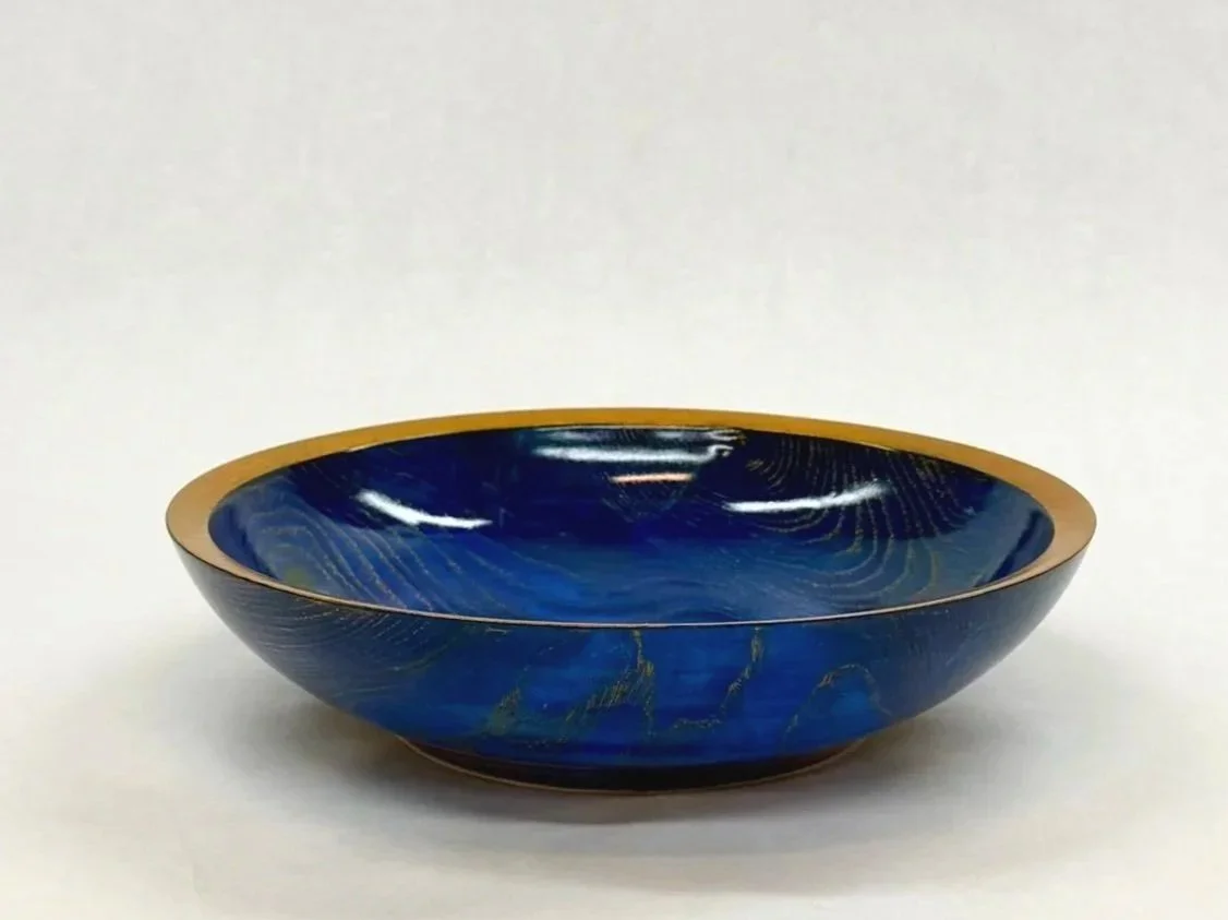Oceania - Dyed Blue and Gold Ash Bowl