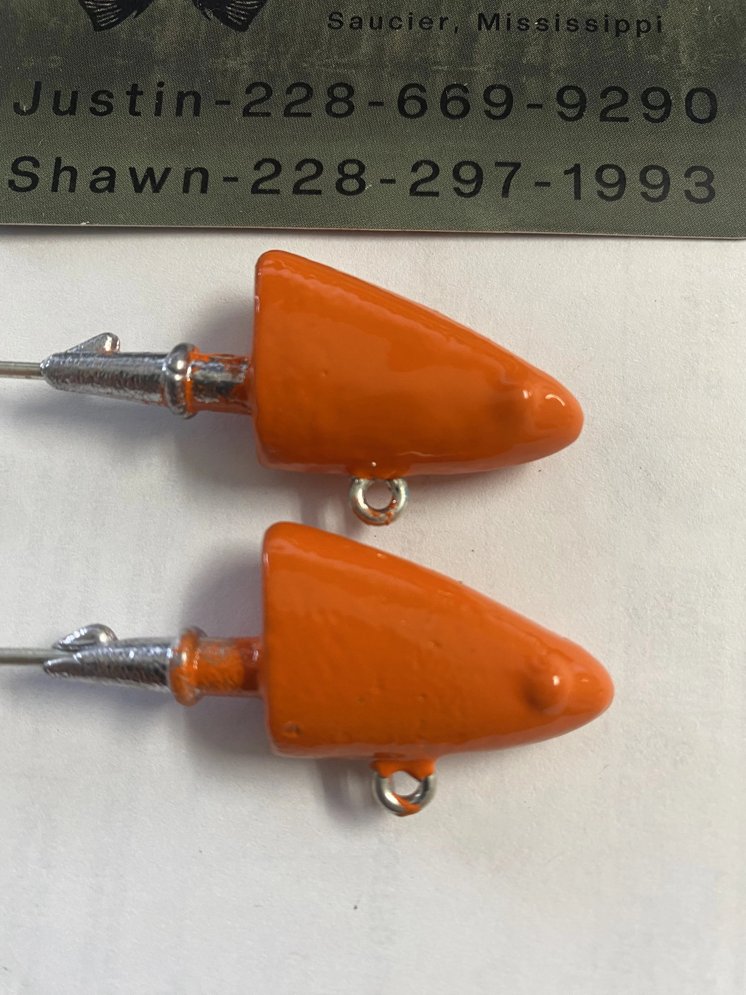 “Orange Crush” Shad Jig Head 2-pack