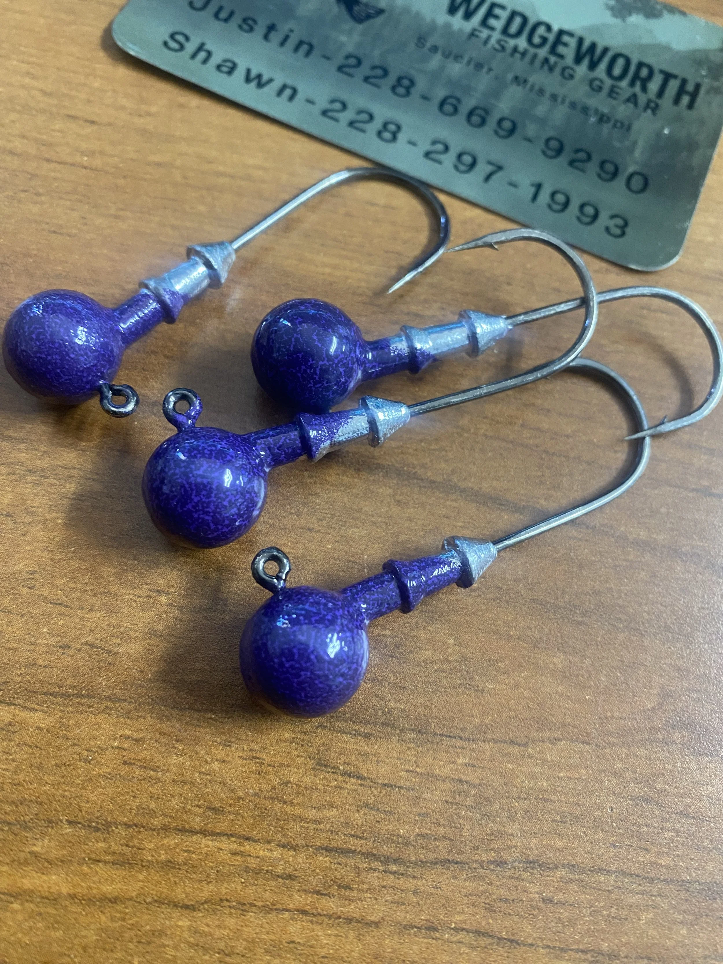 “Purple Stone” Round Head Jig Head