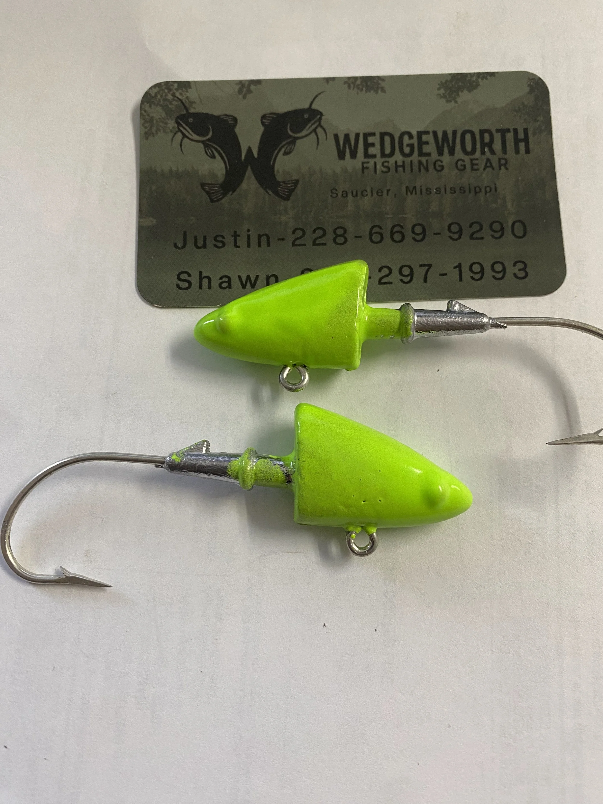 “Glow Chartreuse” Shad Jig Head 2-pack