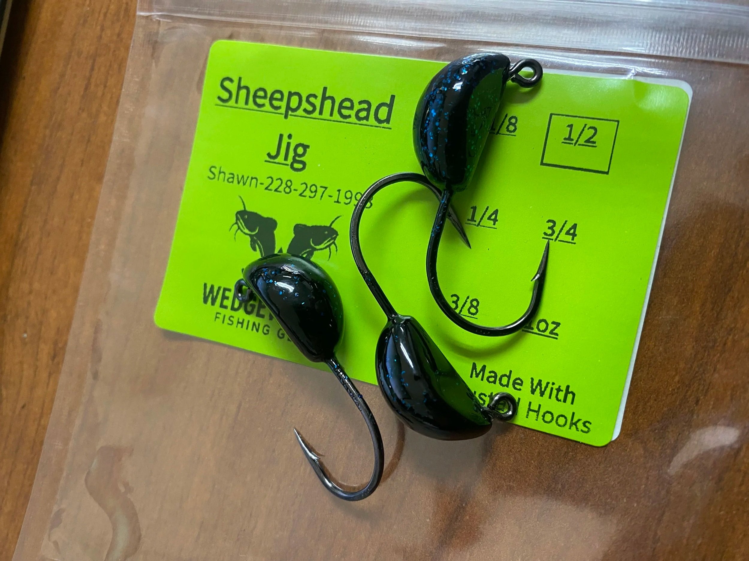 “Black with Blue Flake” Sheepshead Jig