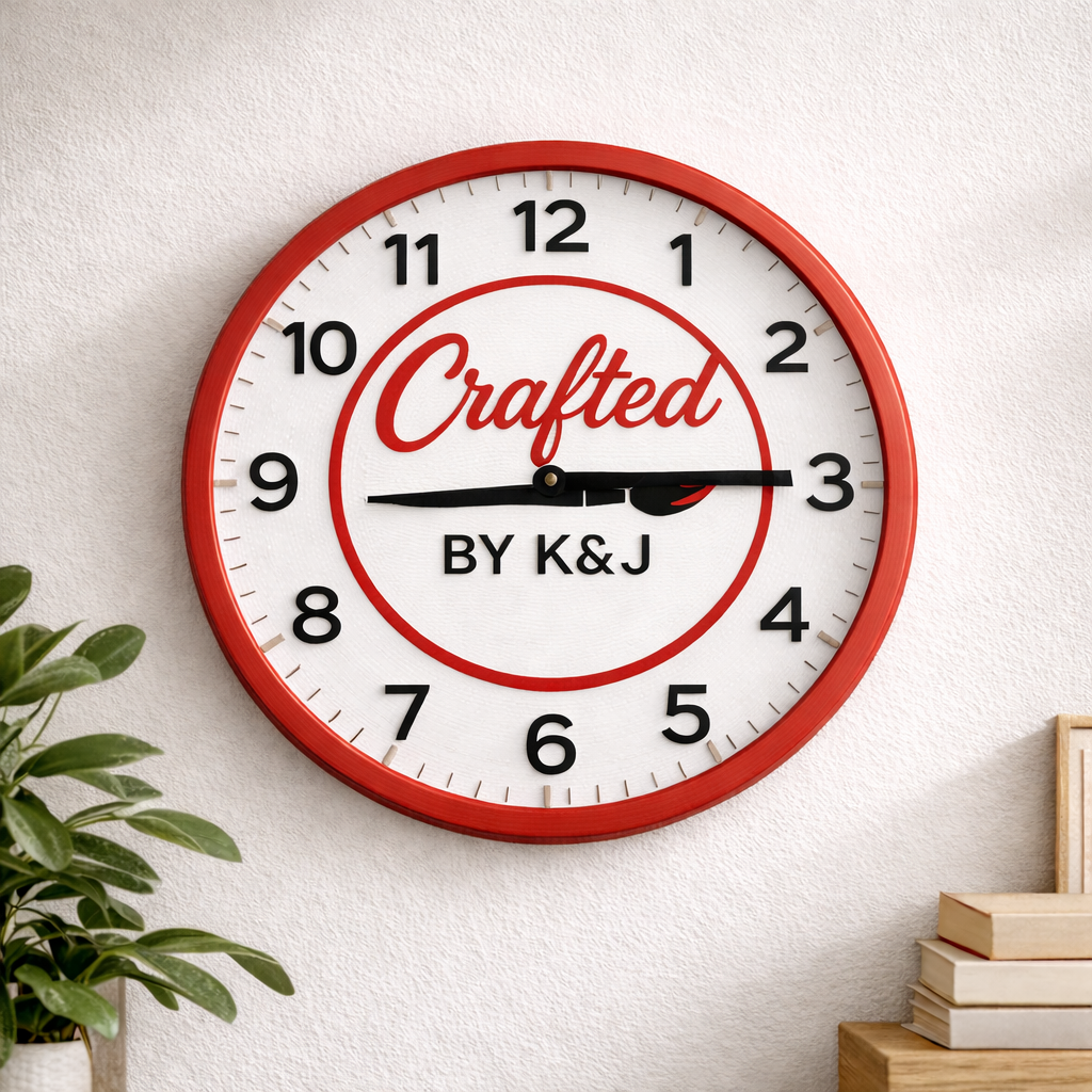 Custom 10" 3D Printed Logo Clock