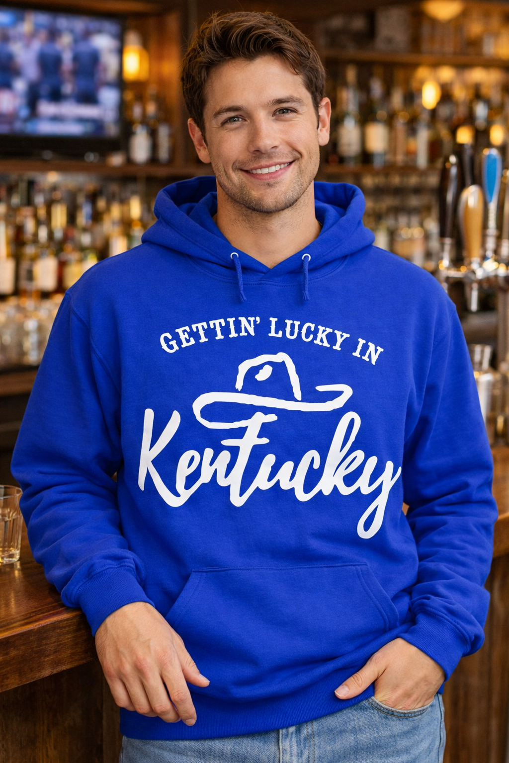 Gettin Lucky in Kentucky blue hoodie.png