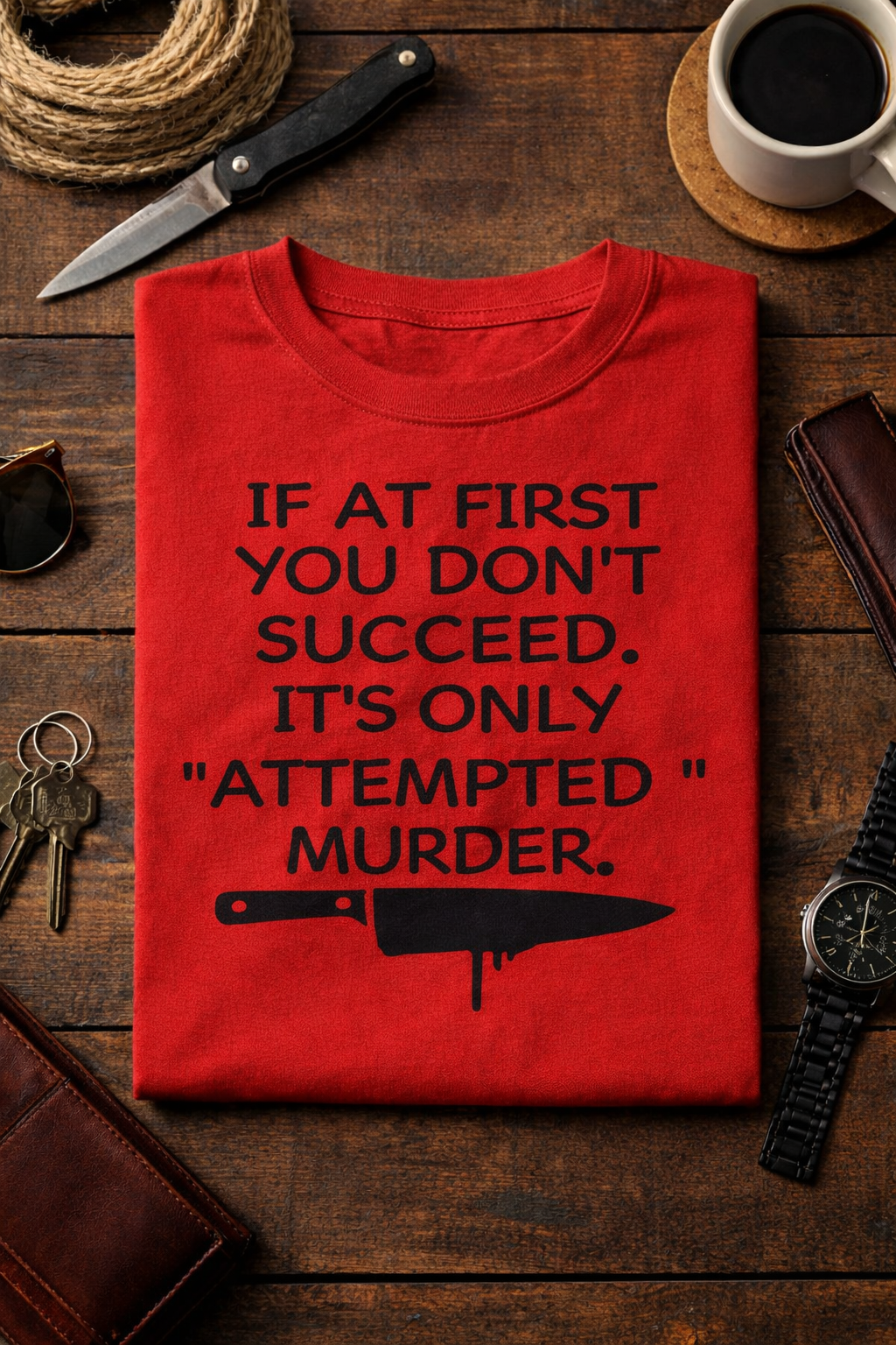 Attempted Murder Red T-Shirt.png