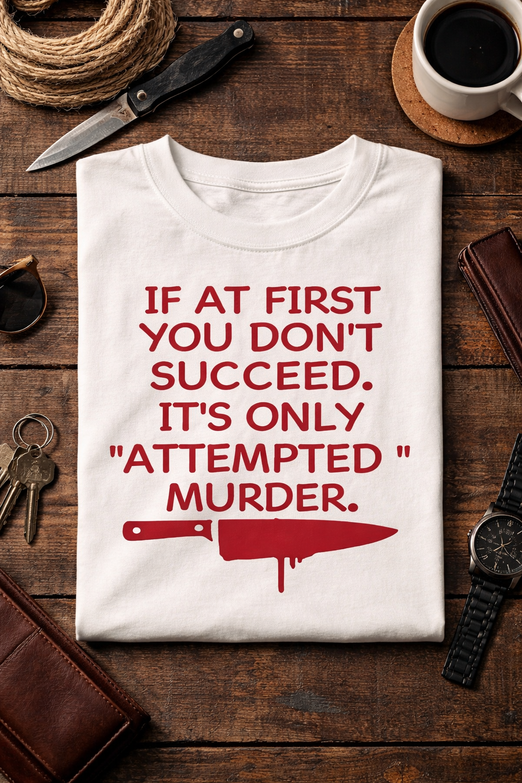 Attempted Murder White T-Shirt.png