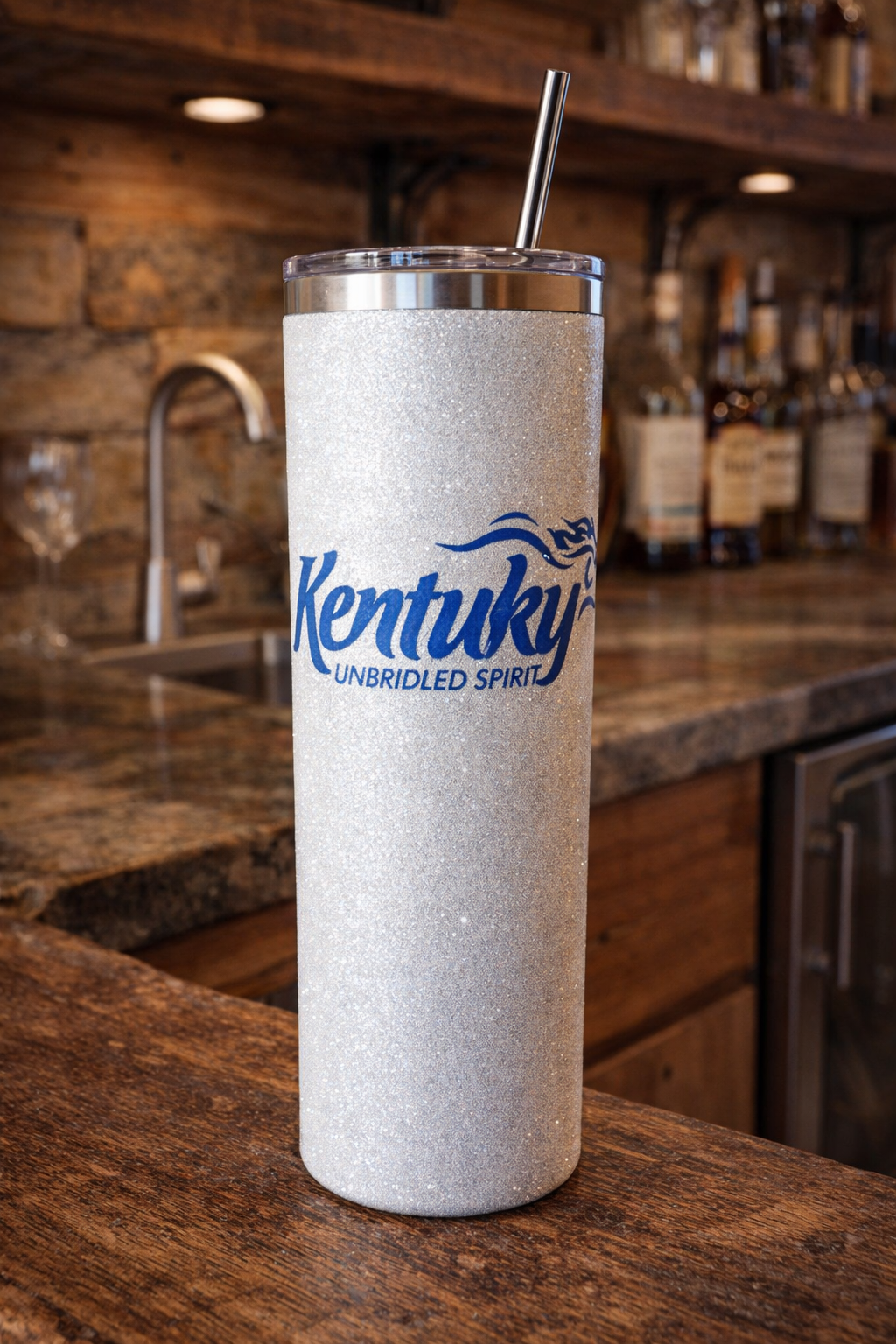 Kentucky Unbridled Spirit Glitter Tumbler - 20oz
