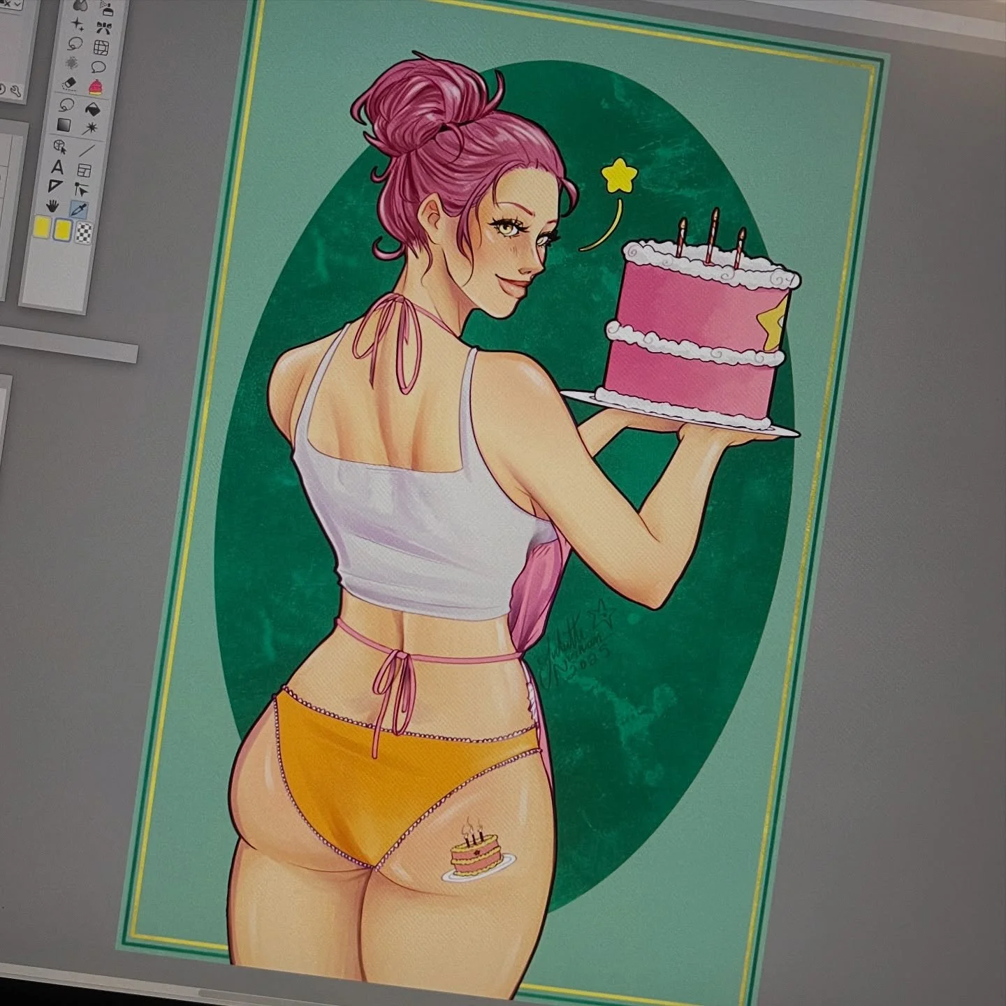 For October this year I decided to participate in @deuza_art #pinuptober #pinuptober2025 
Day one is &ldquo;Baker&rdquo; 🎂