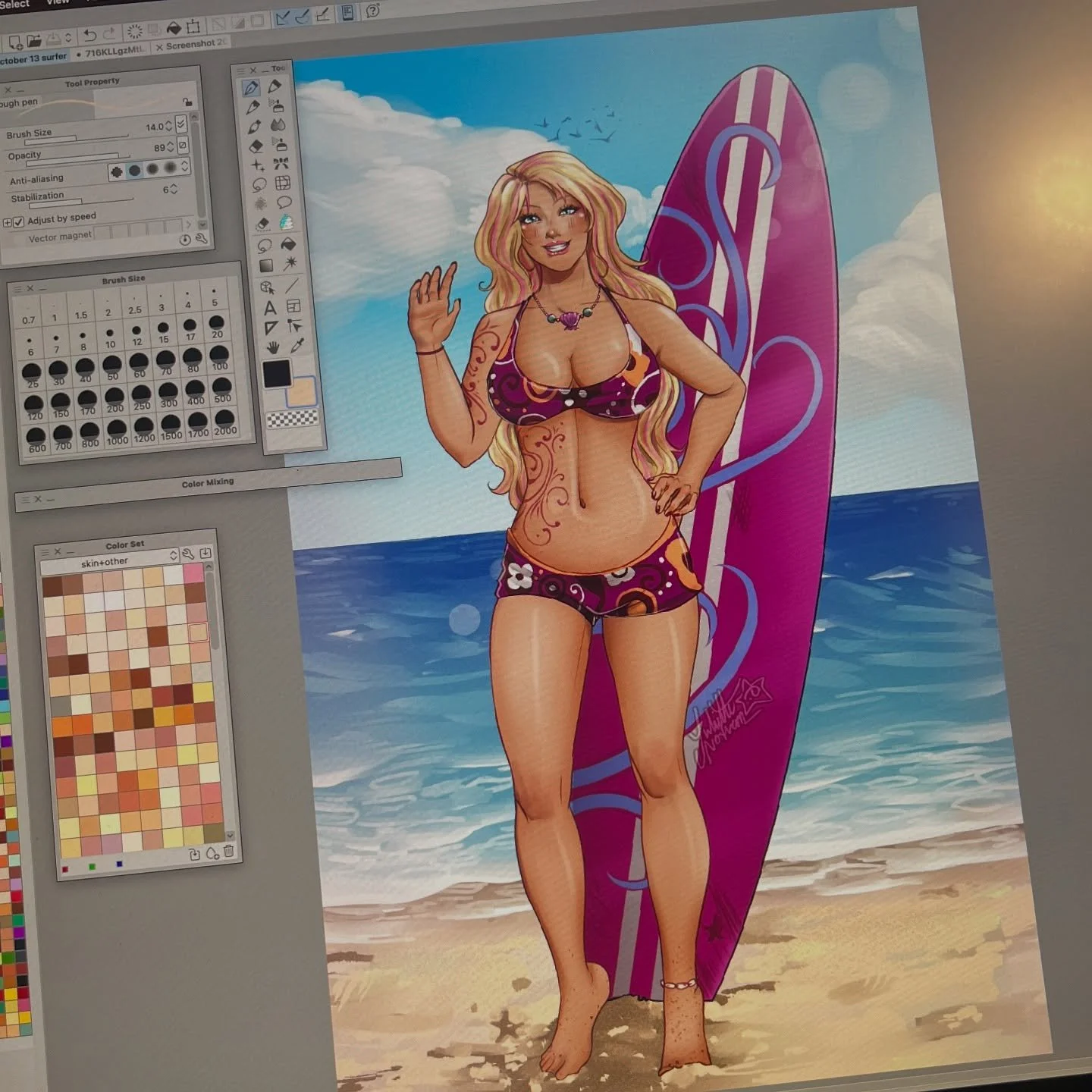 AHH I drew Barbie from &ldquo;Barbie in A Mermaid Tale&rdquo; For day 13 of #pinuptober #pinuptober2025 by @deuza_art ! Today&rsquo;s prompt was &ldquo;Surfer&rdquo;🌊💕🏄&zwj;♀️
