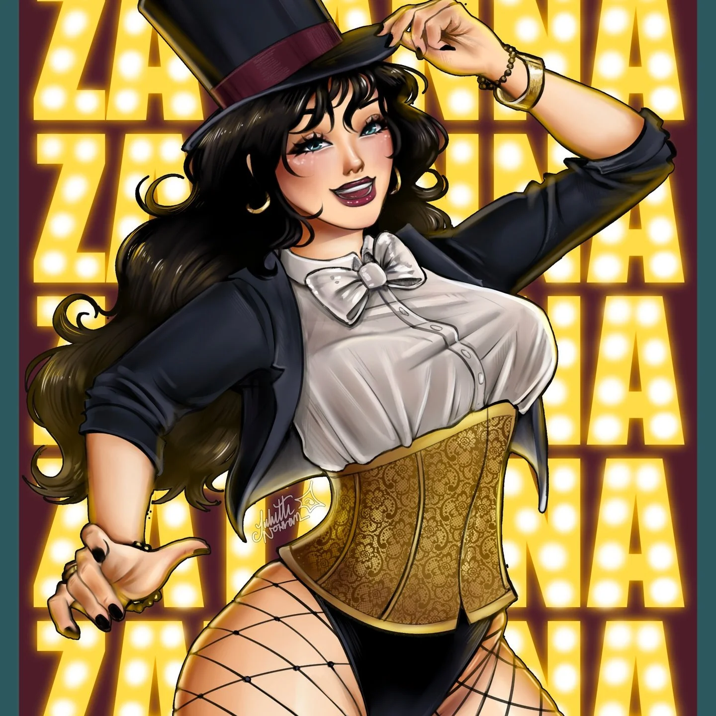 Here&rsquo;s a drawing of Zatanna I did💥❤️
.
.
.
.
.
.
.
#zatanna #drawing #digital_art #art #artist #insta #dc