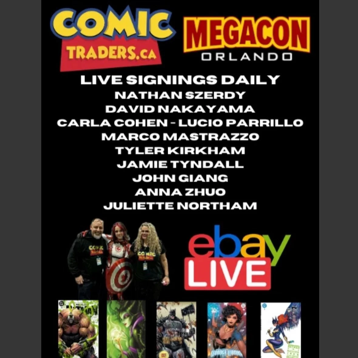 Hi everyone! March 21st at 4pm(ET) We are back doing another online auction show with @comictraders.ca at MEGACON at the ebay live booth! Link is in the bio as well as the comments of this post ❤️⭐️🥳