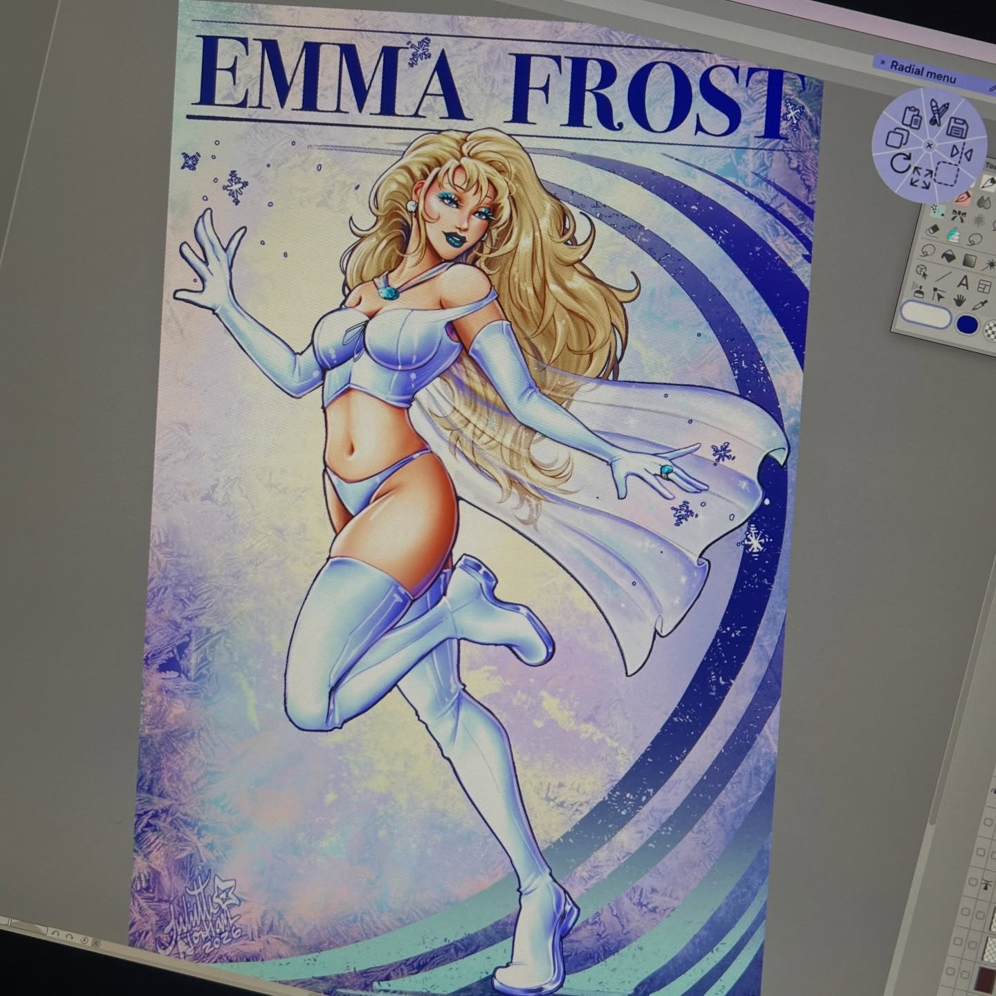 I wanted to draw Emma Frost beautiful like usual!! 
#emmafrost #xmen #clipstudiopaint #drawing