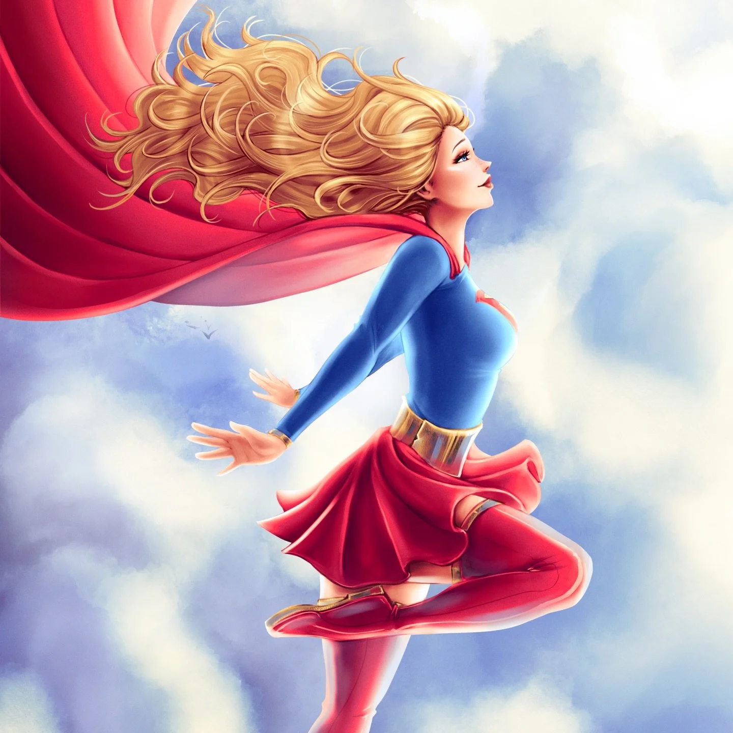 Supergirl is happy in the clouds!! I had fun with this one ☁️❤️⭐️

.
.
.
#supergirl #dc #drawing #dcdrawing #clipstudiopaint