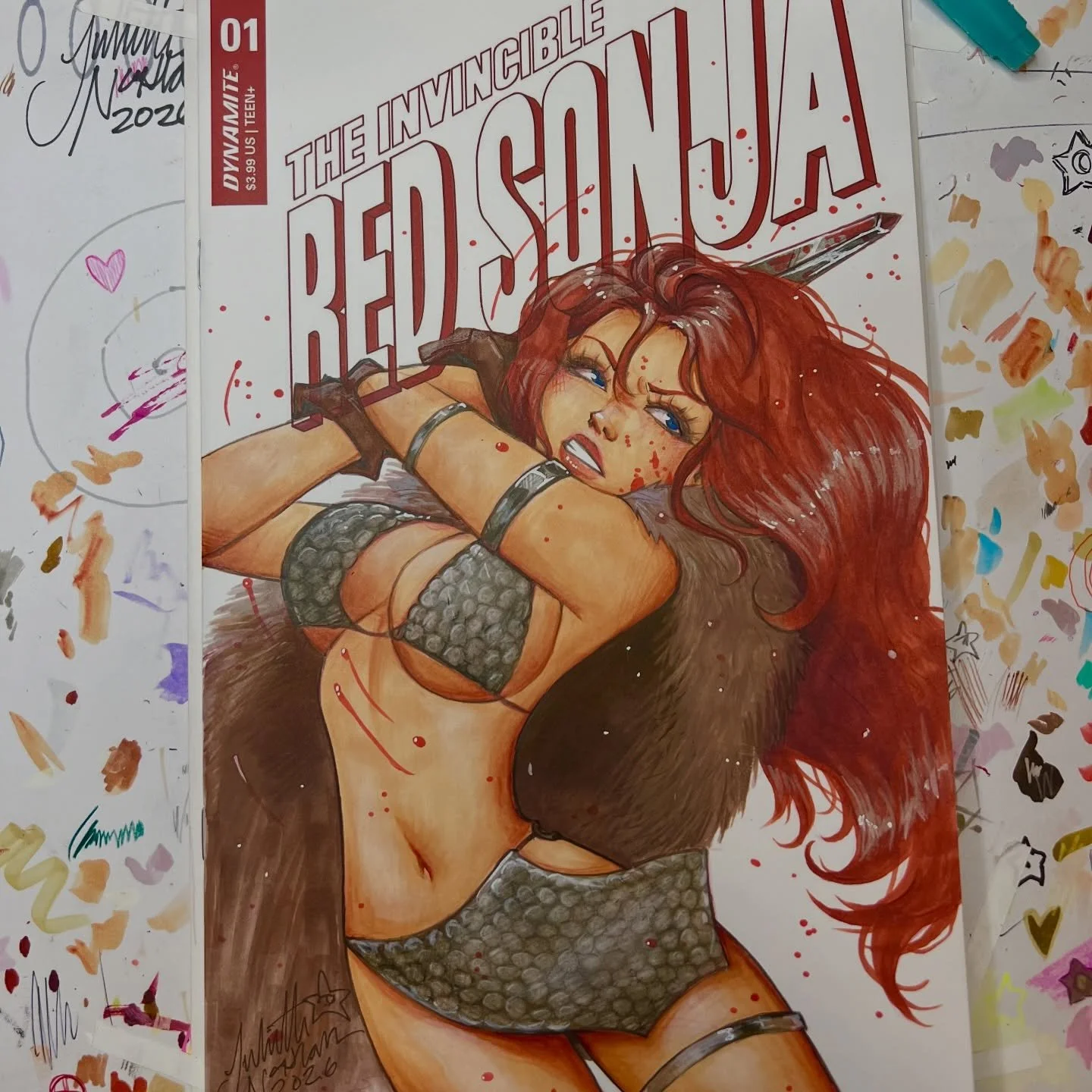 Worked on a Red Sonja sketch cover today!! You can bid on this during my Ebay live Canada stream with @comictraders.ca this SanDiego Comic Con!!! ⭐️