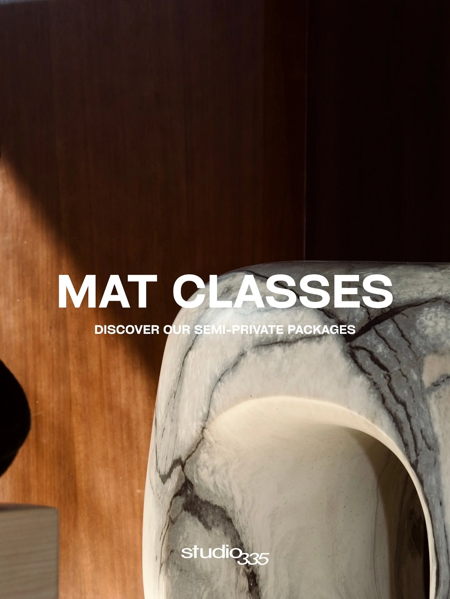 Introducing Mat Pilates, the Studio 335 way. 

Intentionally small classes, guided by instructors who correct in real time and challenge in ways large classes can&rsquo;t replicate. 

Now available in our signature three levels: Foundation, Sculpt &a