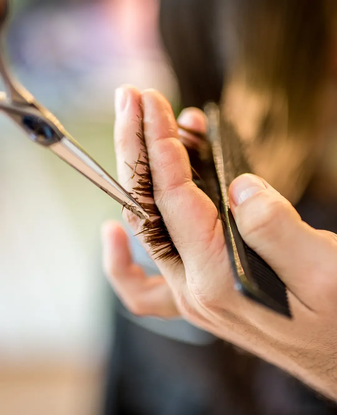 Split ends trimmed with precision.