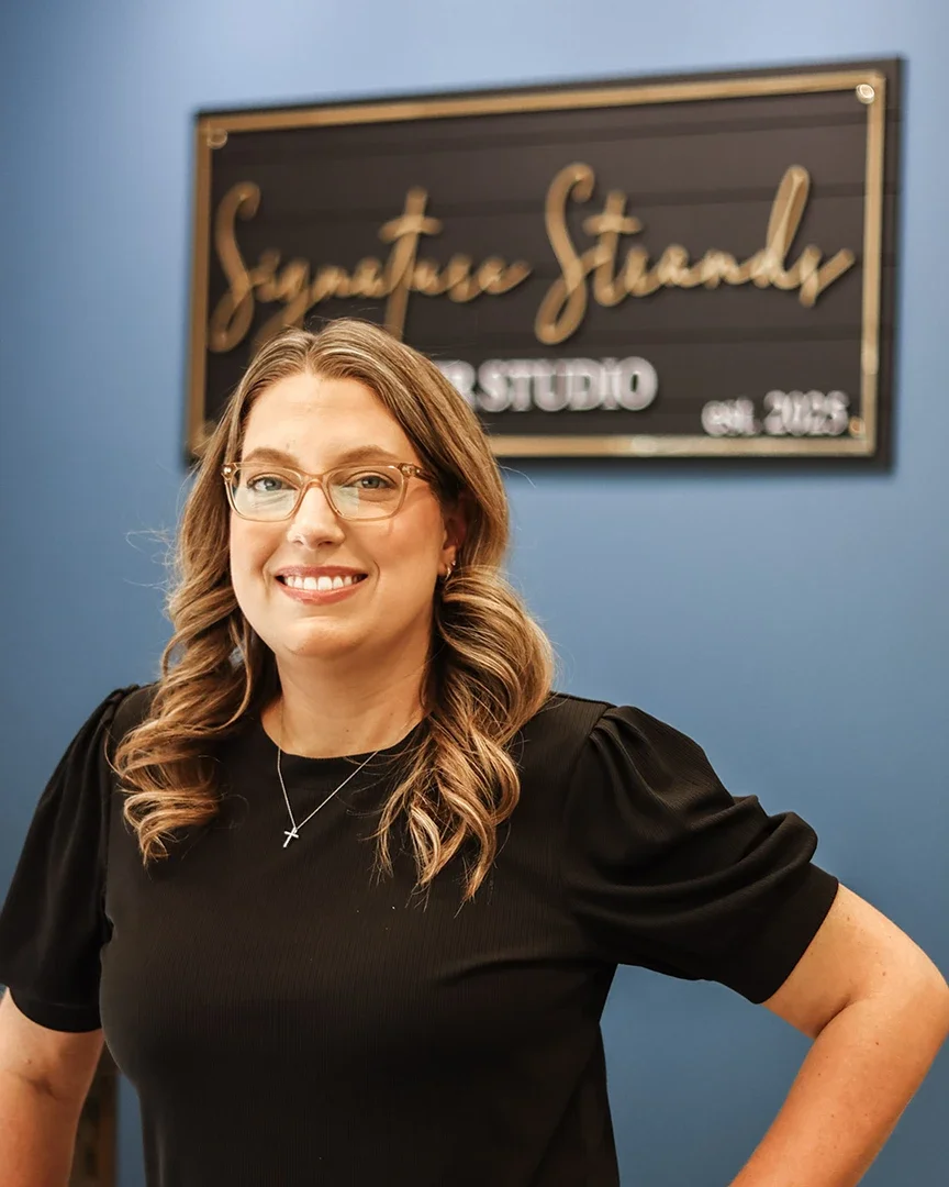 Owner and Master Stylist Christina Baker at Signature Strands, Harrisburg NC.