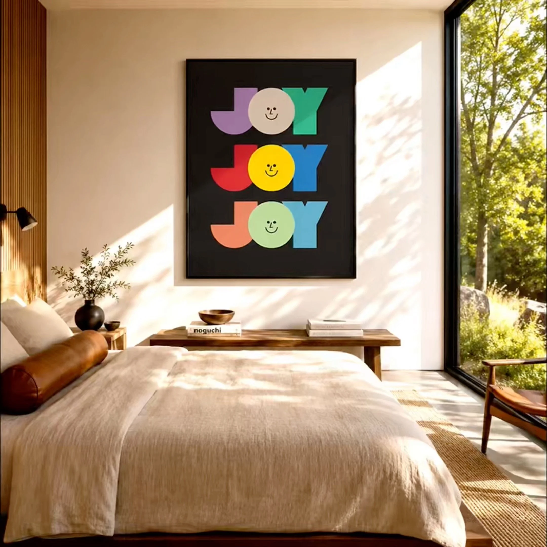 Waking up to JOY every day sounds like a pretty good way to start the morning ☀️&thinsp;
&thinsp;
Created to bring playful energy, happy color, and a little extra positivity into your space.&thinsp;
&thinsp;
What does JOY mean to you?&thinsp;
&thinsp