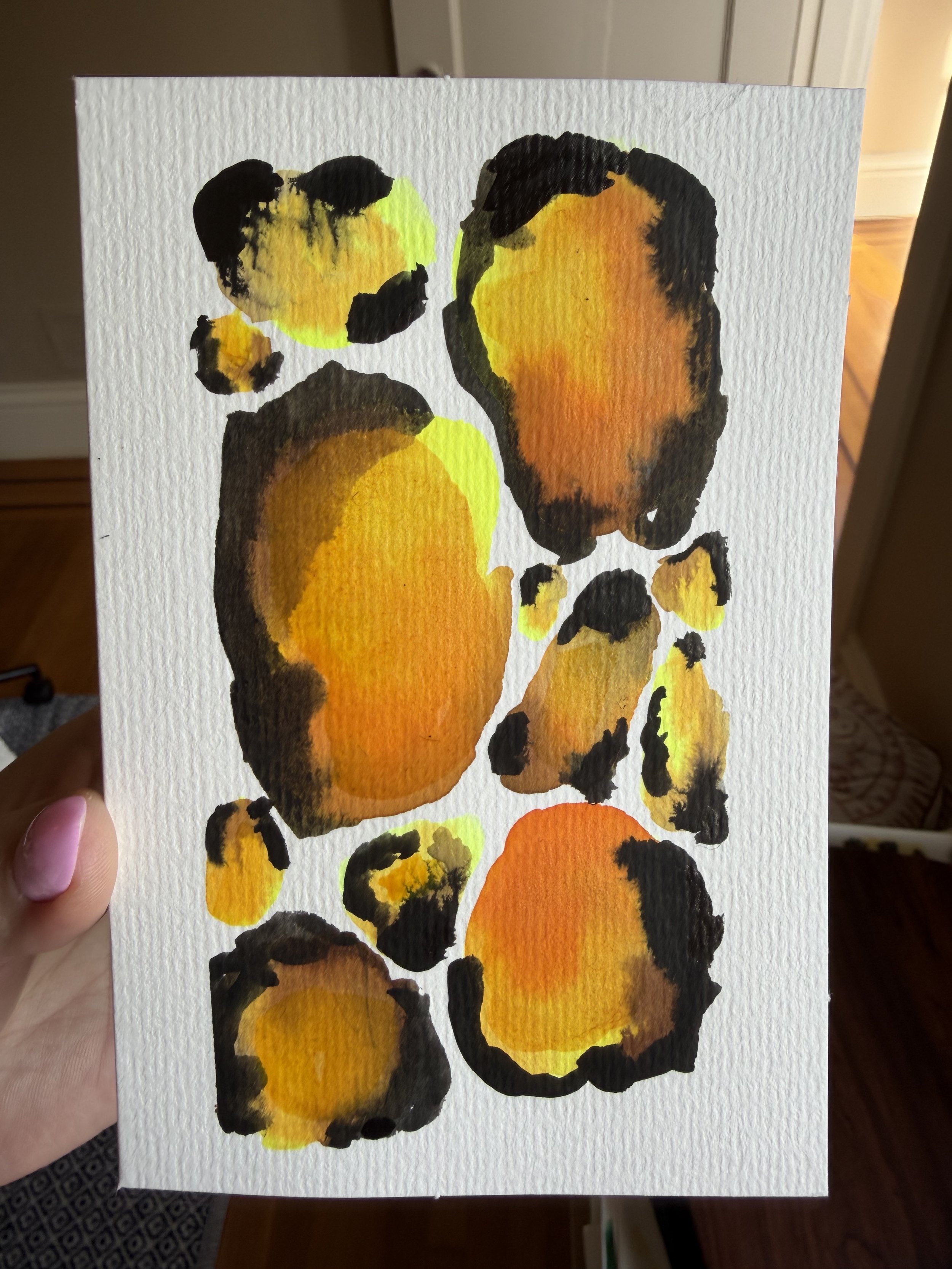 Glowing Leopard Print Greeting Card