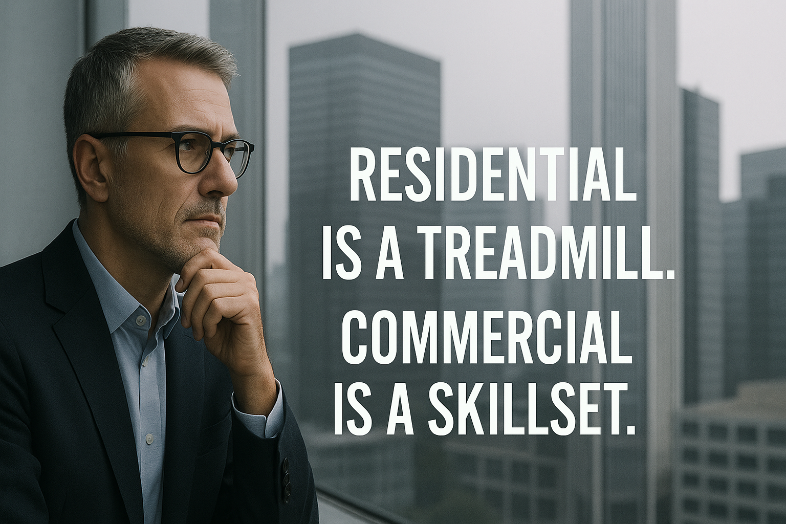 Residential Is a Treadmill. Commercial Is a Skillset. 