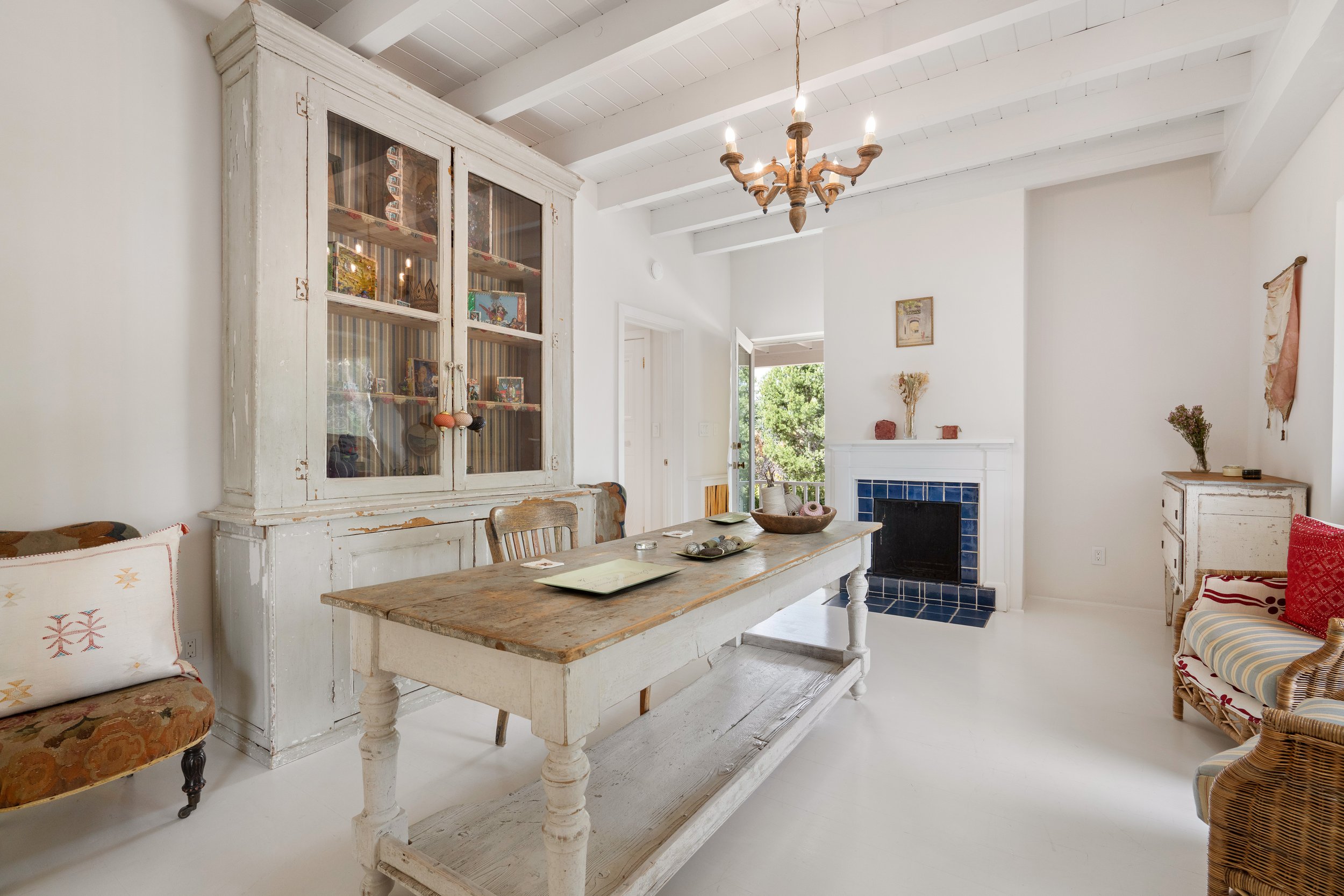 Office with Door to Covered Patio