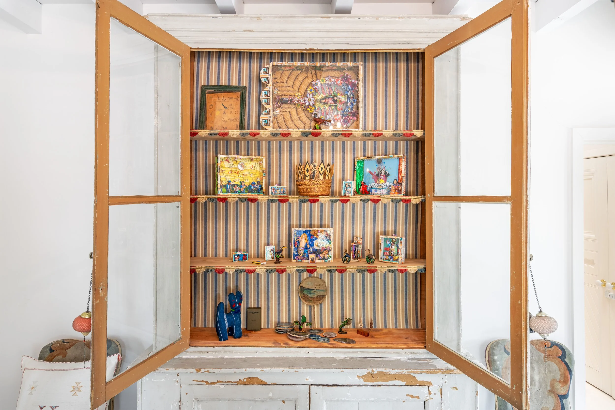Office Hutch with Folkart