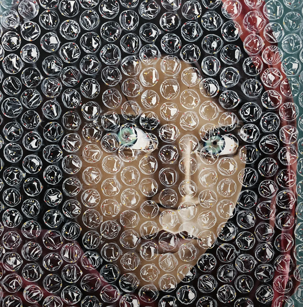 Autumn Wittebort, Her Name is Sharbat Gula, acrylic on canvas, 2023