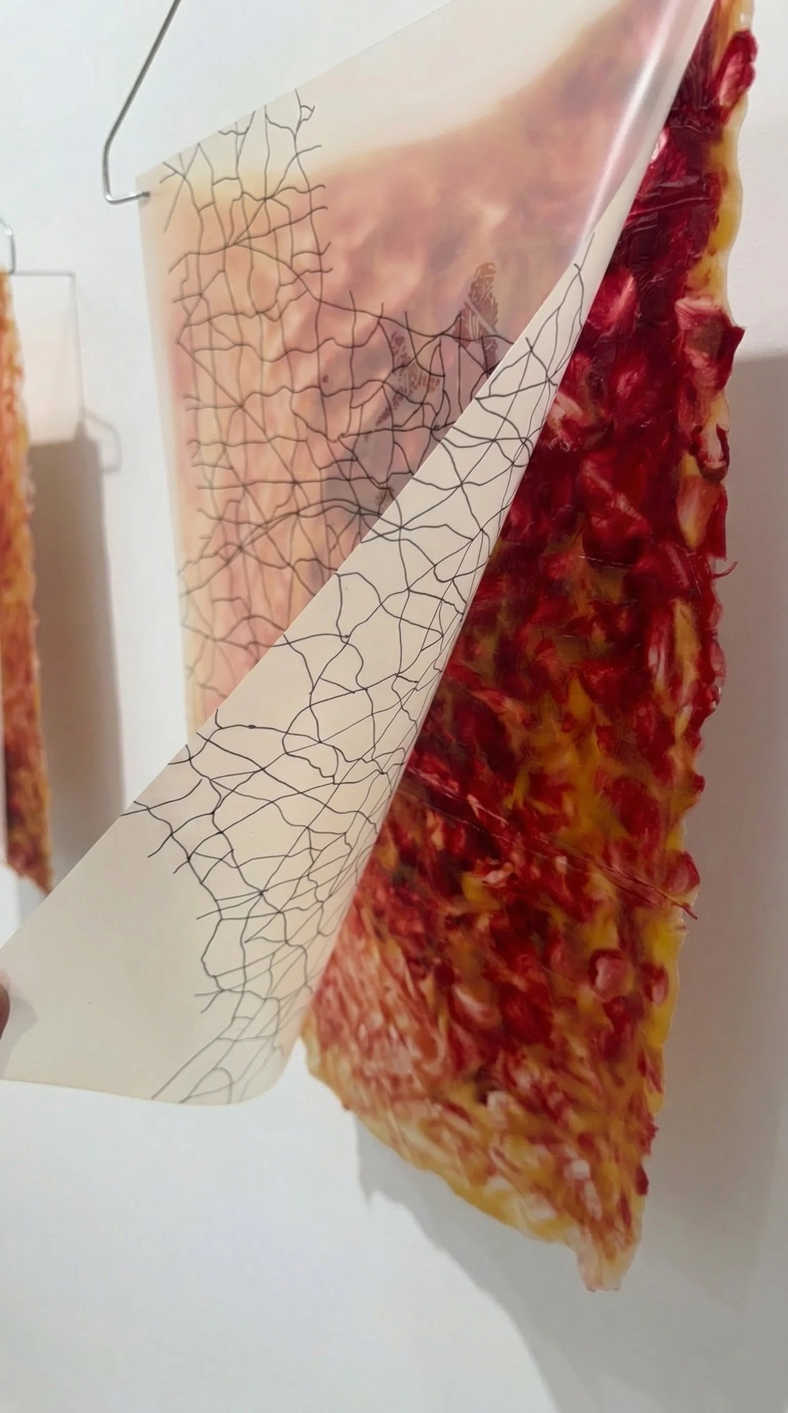 "Support" Systems (detail), mixed media, 2025