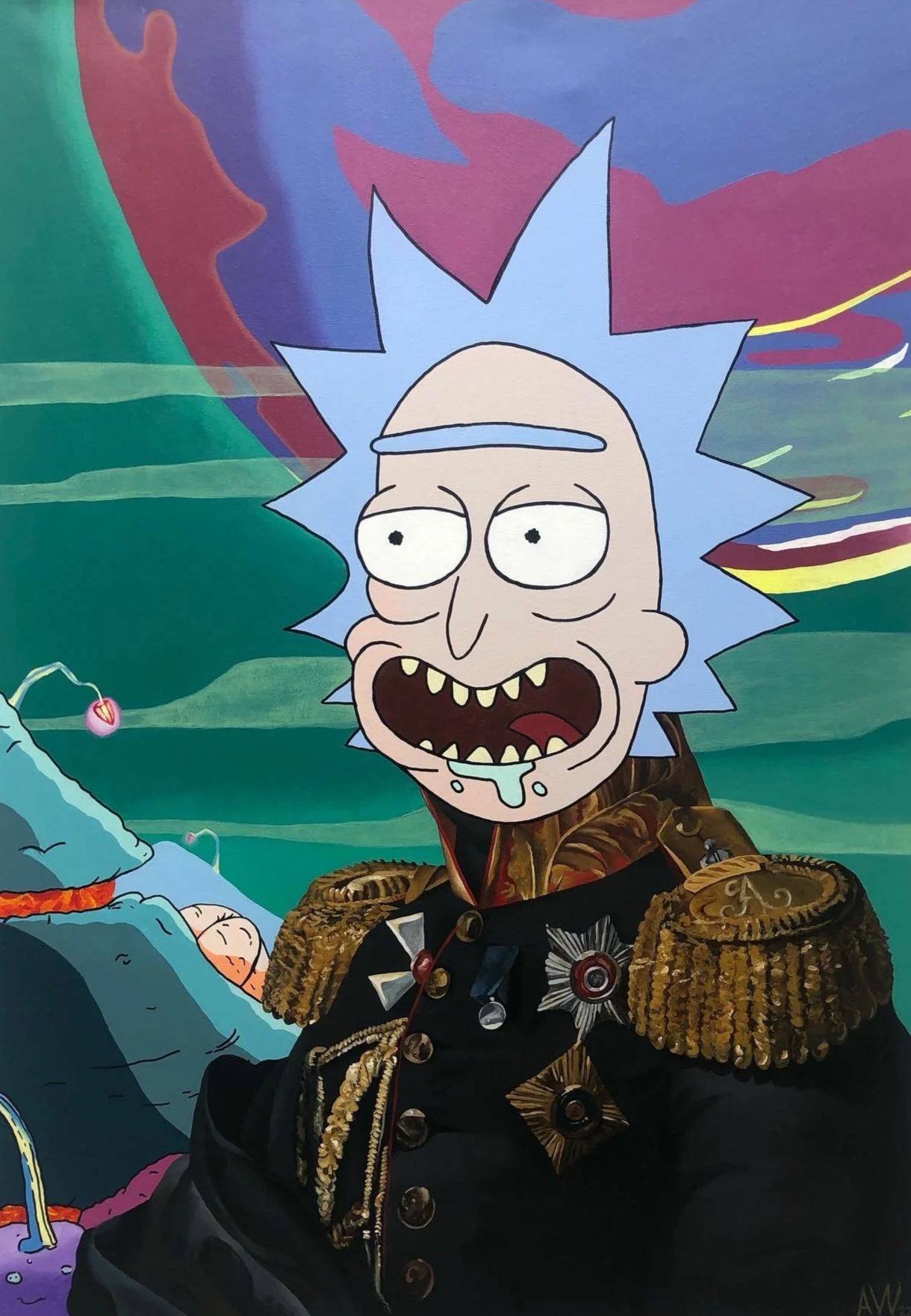 Autumn Wittebort, Drunk on Conquest, acrylic on canvas, 2023