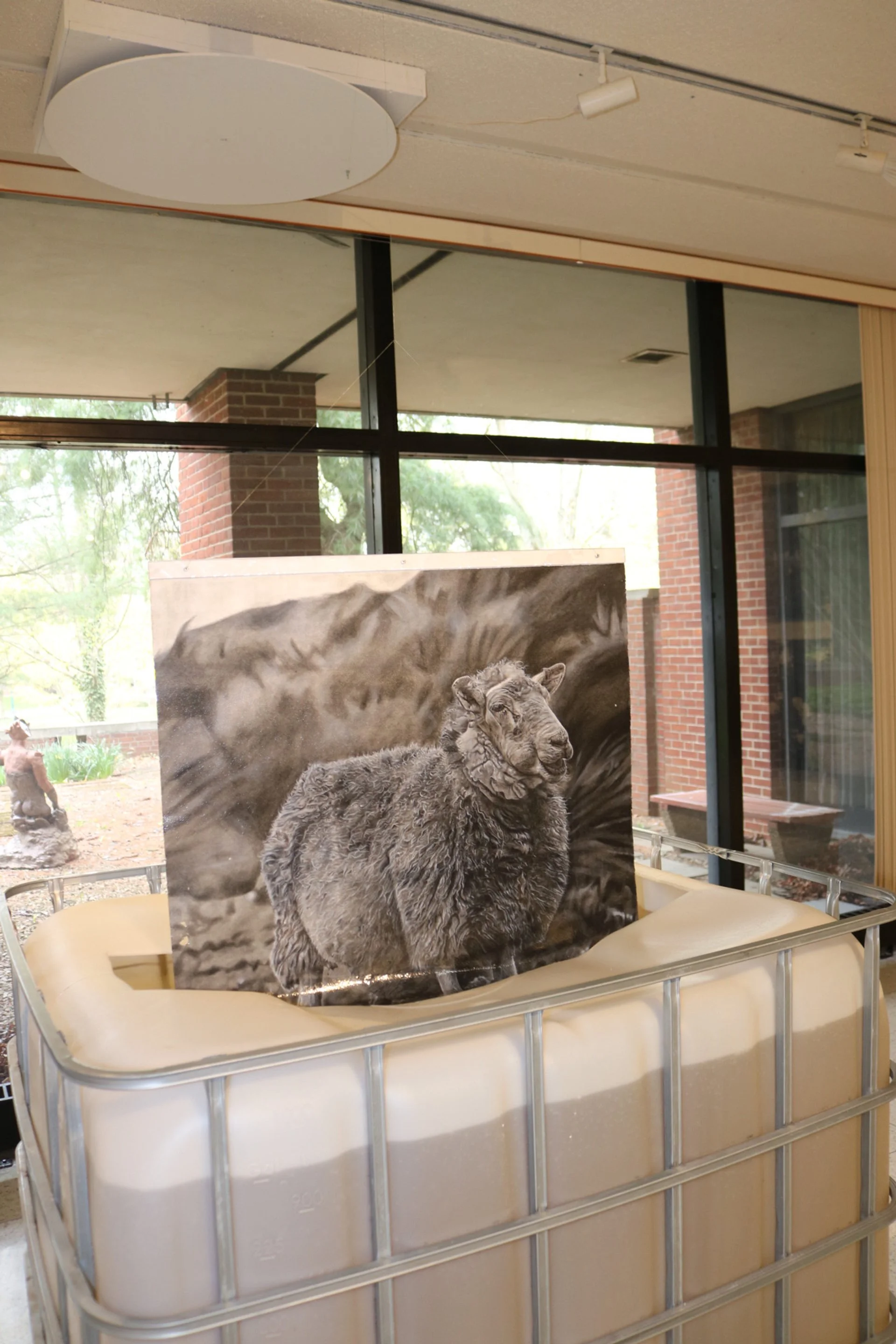 Autumn Wittebort, Sheep Dipping, mixed media, 2023