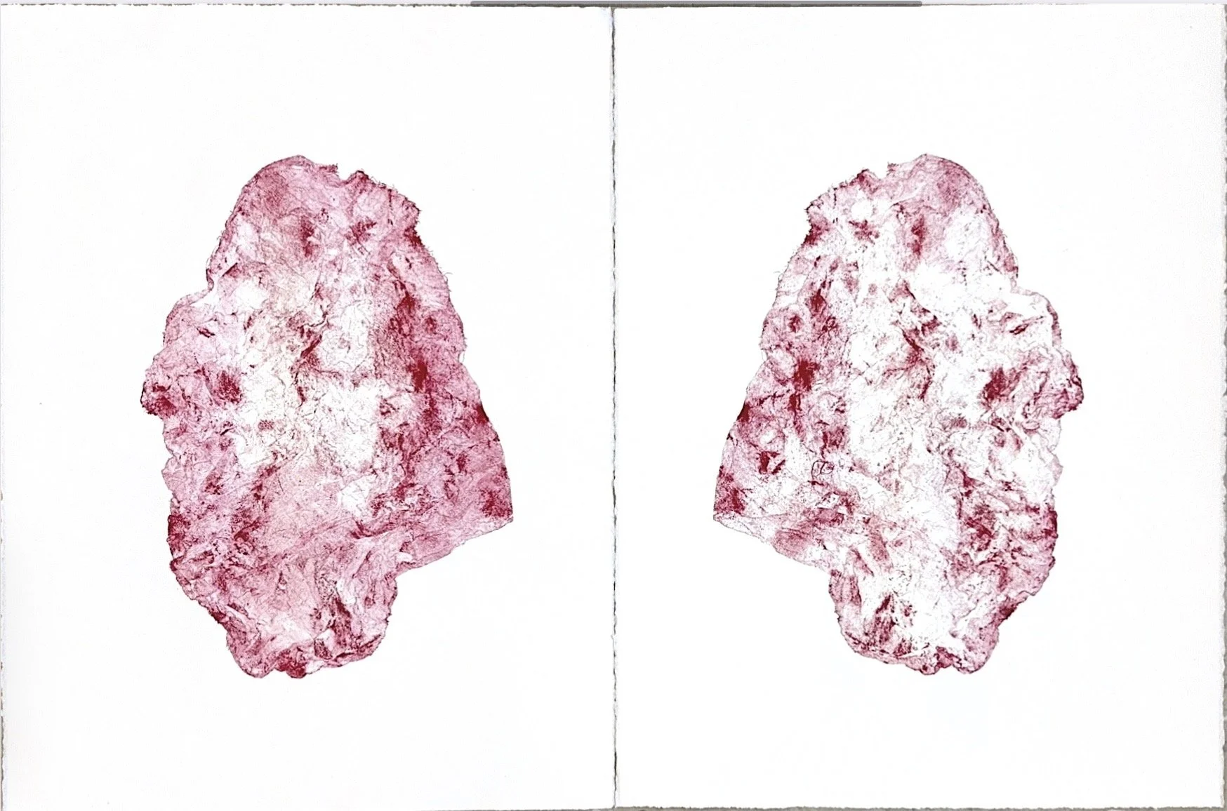 Autumn Wittebort, Cheese Touch 3 & 4, collagraph, 2025