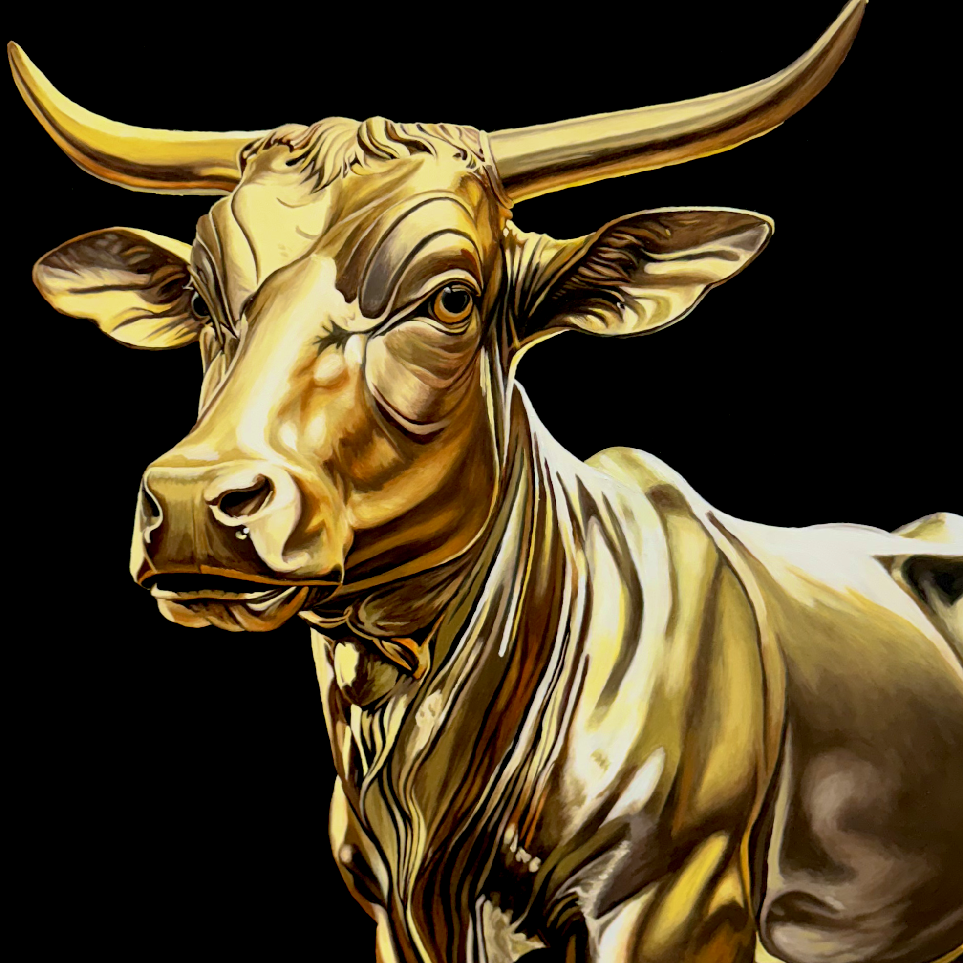 Autumn Wittebort, Exodus 32:4, oil on panel, 2024