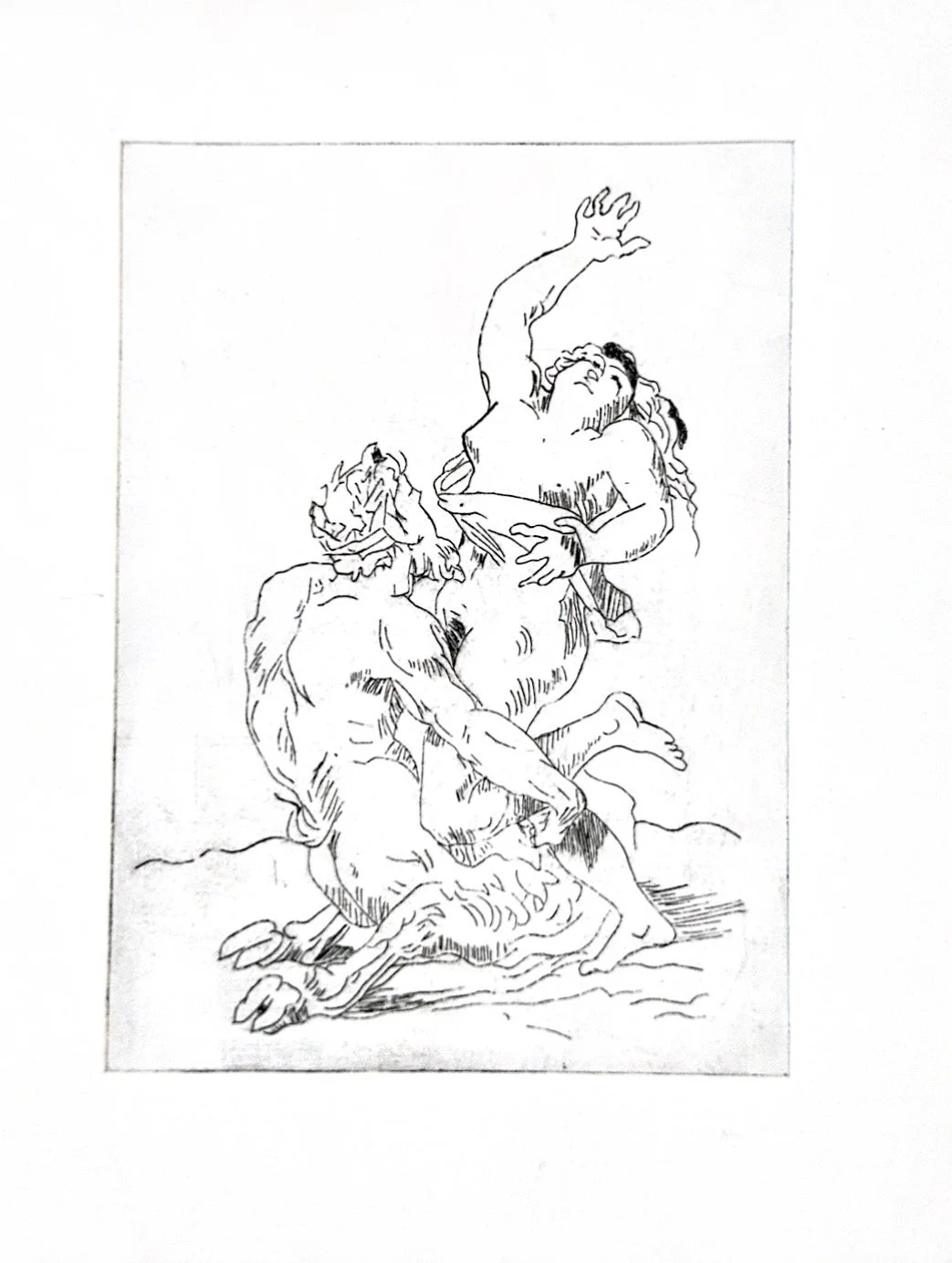 Autumn Wittebort, A Damsel Distressed Myth 1, copper plate etching, 2025