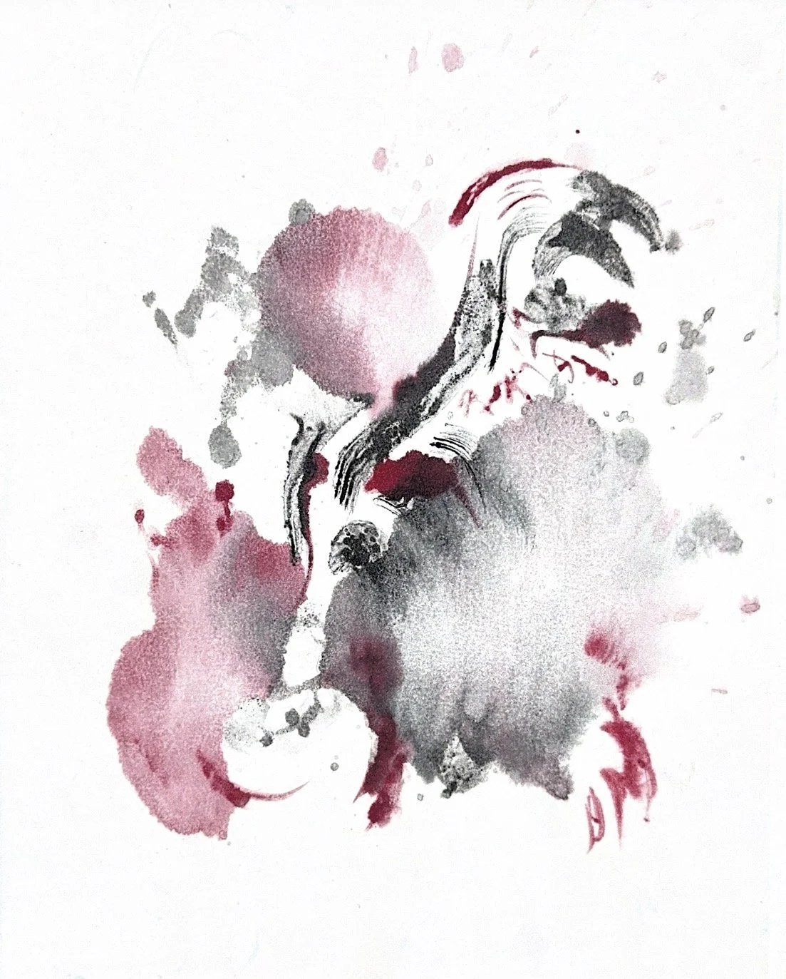 Autumn Wittebort, Untitled 5, watercolor monoprint, 2025