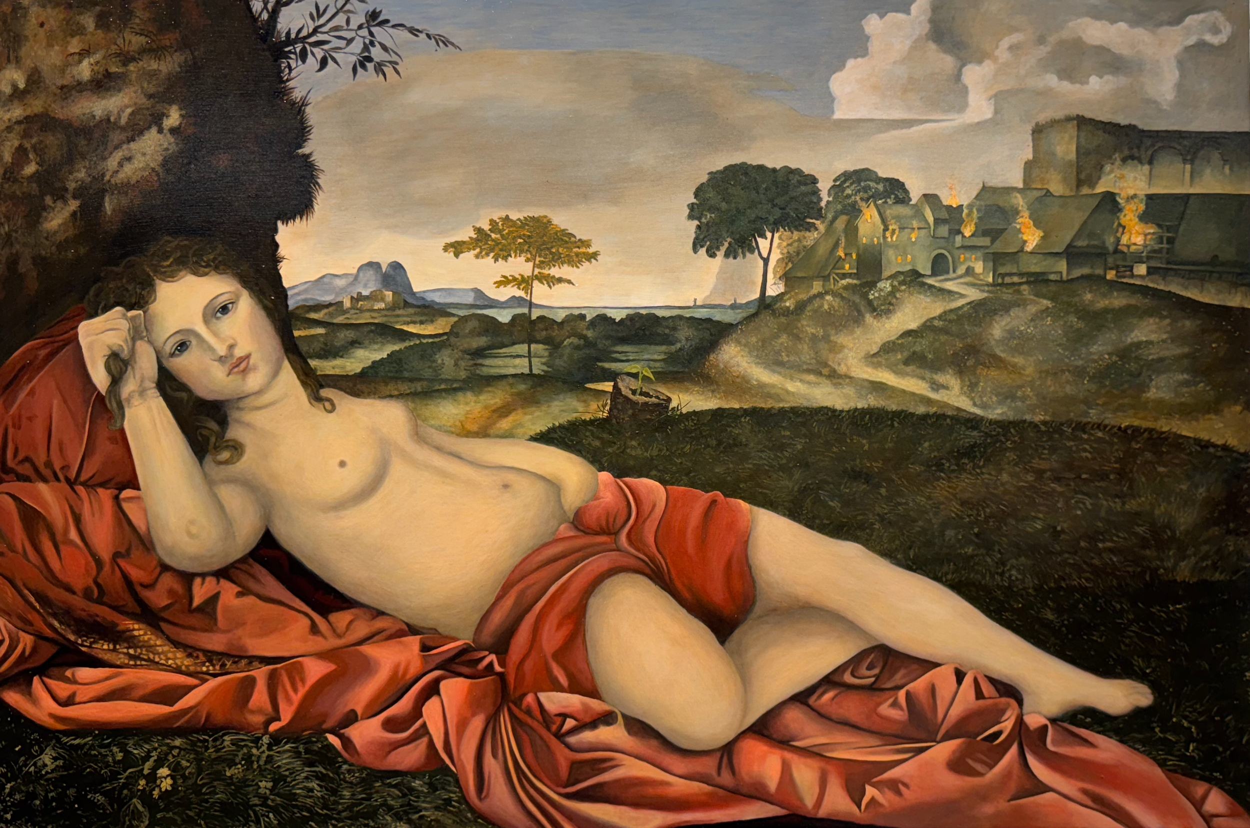 Autumn Wittebort, Why Would Venus Be Sleeping?, oil on panel, 2025