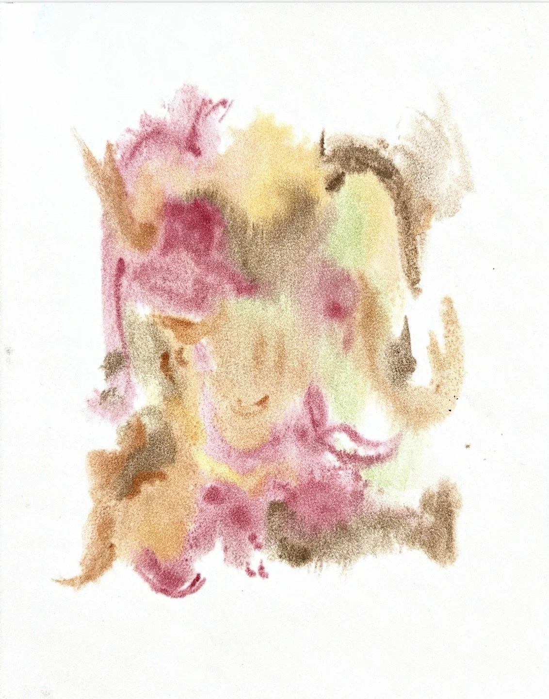 Autumn Wittebort, Untitled 7, watercolor monoprint, 2025