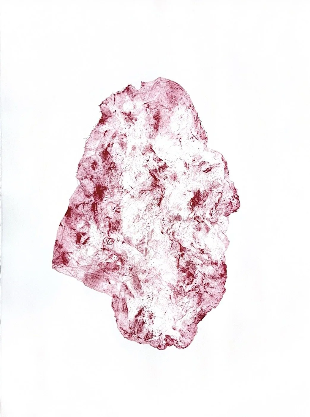 Autumn Wittebort, Cheese Touch 4, collagraph, 2025