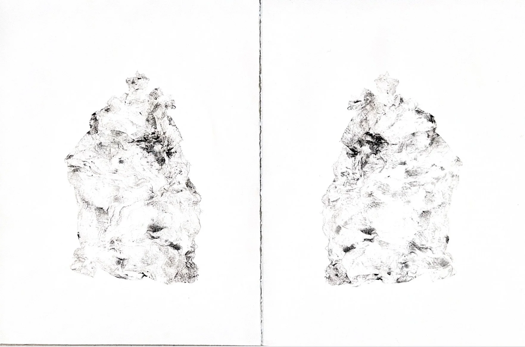 Autumn Wittebort, Cheese Touch 7 & 8, collagraph, 2025