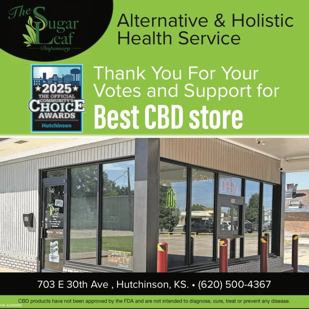 SugarLeaf Dispensary: Hutchinson’s Local Source for Wellness Alternatives.