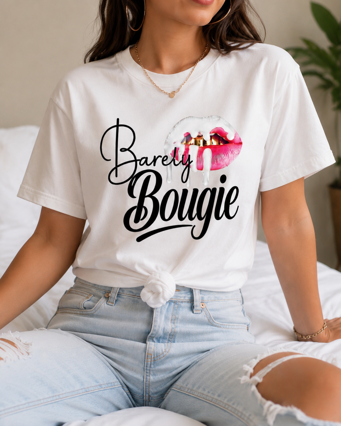 Barely Bougie T Shirt - Signature Logo
