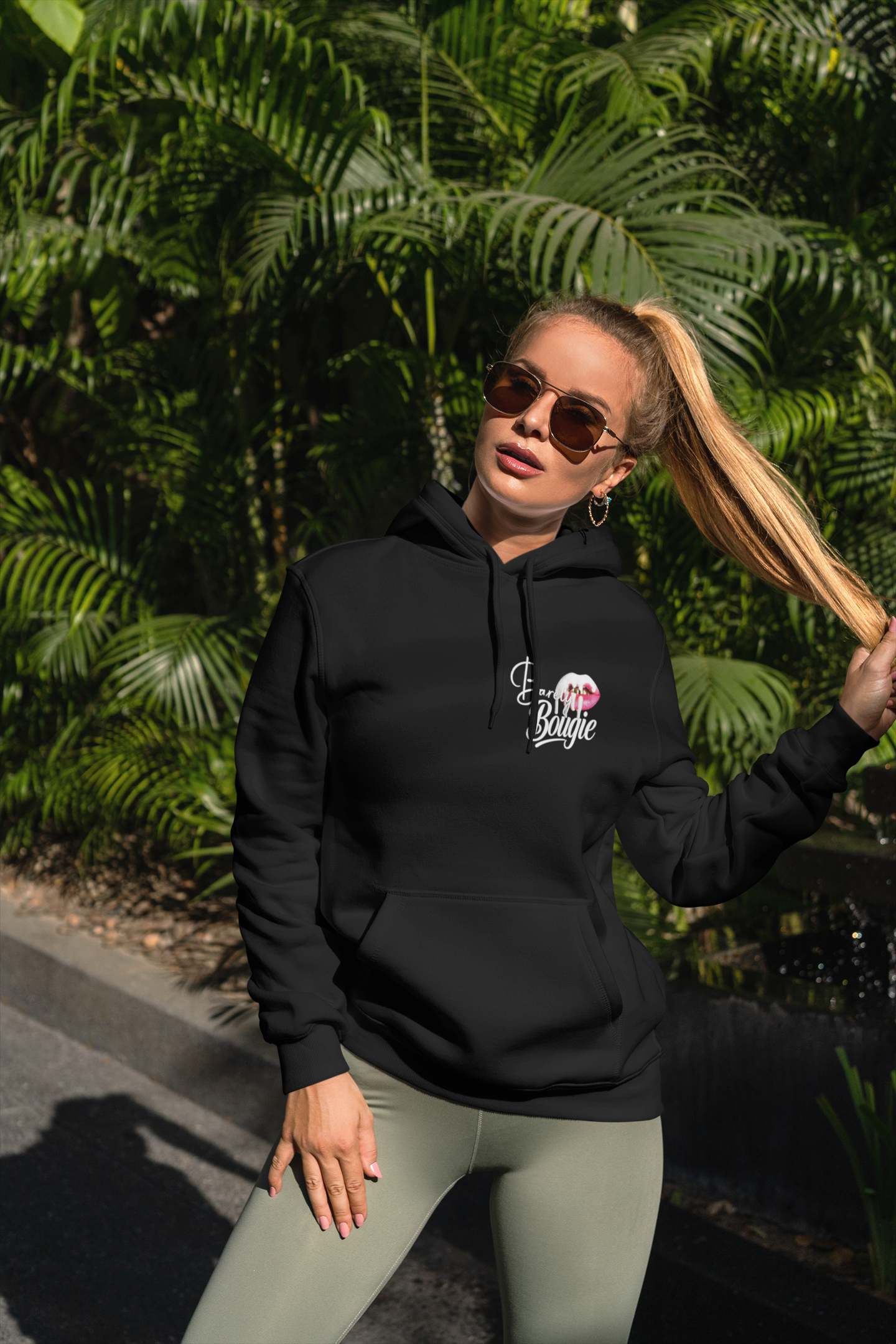 Barely Bougie Hoodie - small chest logo