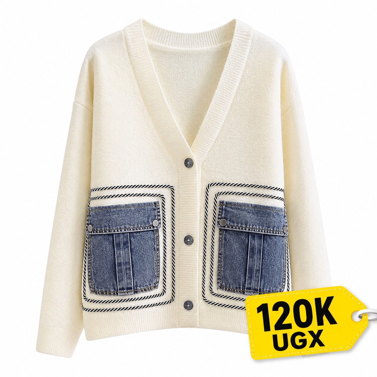 COZY DENIM POCKET CARDIGAN – CHIC & COMFORTABLE