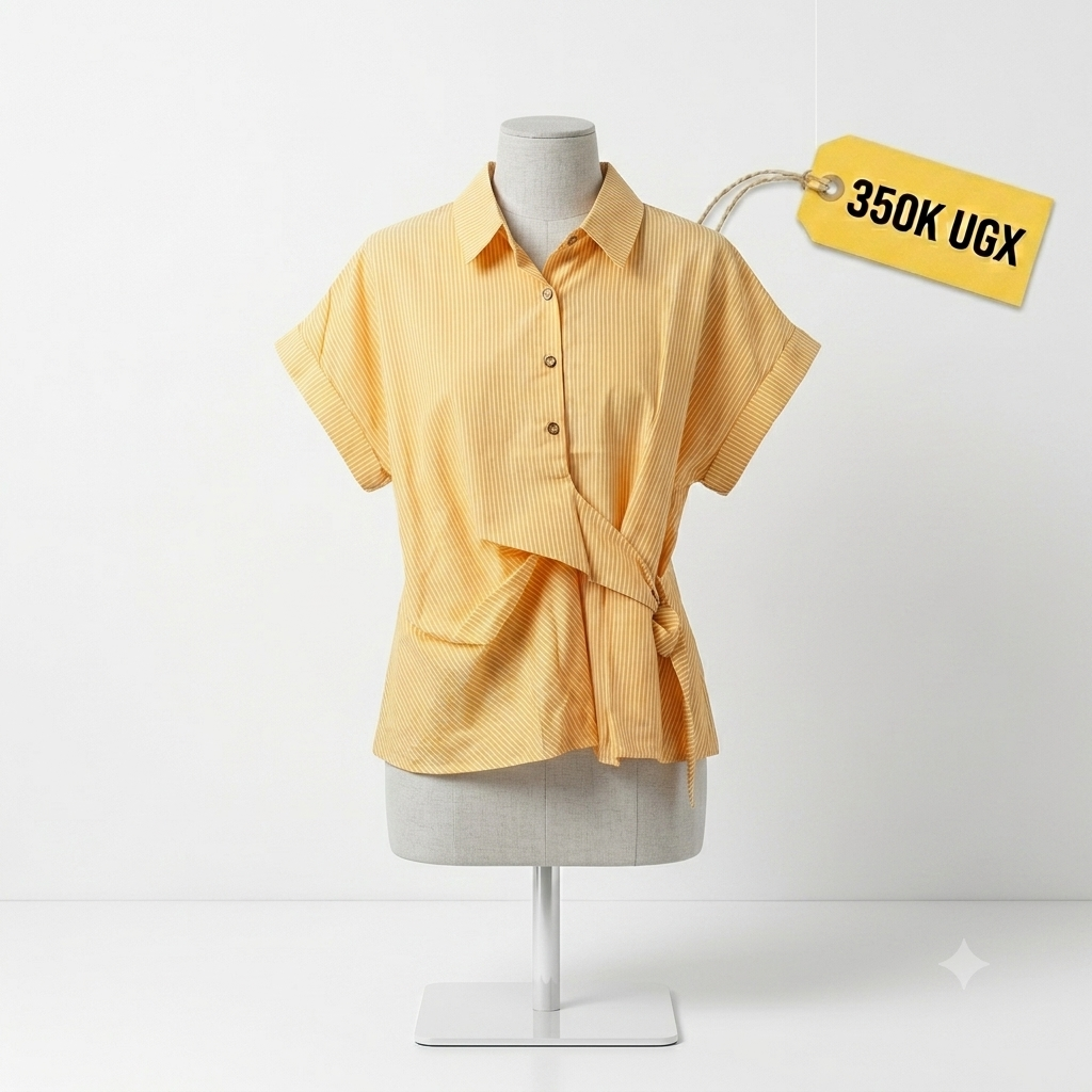 Golden Stripe Wrap Blouse - Smart Style Meets Everyday Comfort