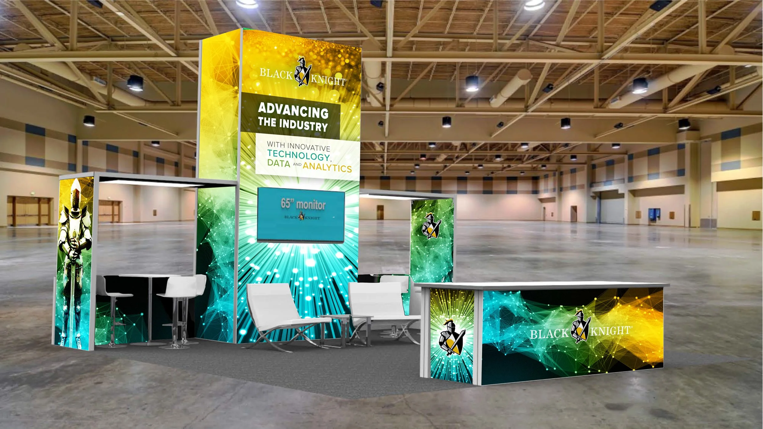 BOOTH IN ENVIRONMENT MOCKUP