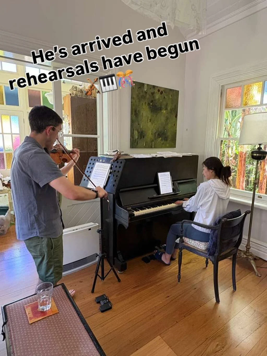 Reunited again down under! Getting ready for our shows - see links in bio for tickets!!
.
.
.
#classicalmusic #violin #piano #newalbum #rehearsals