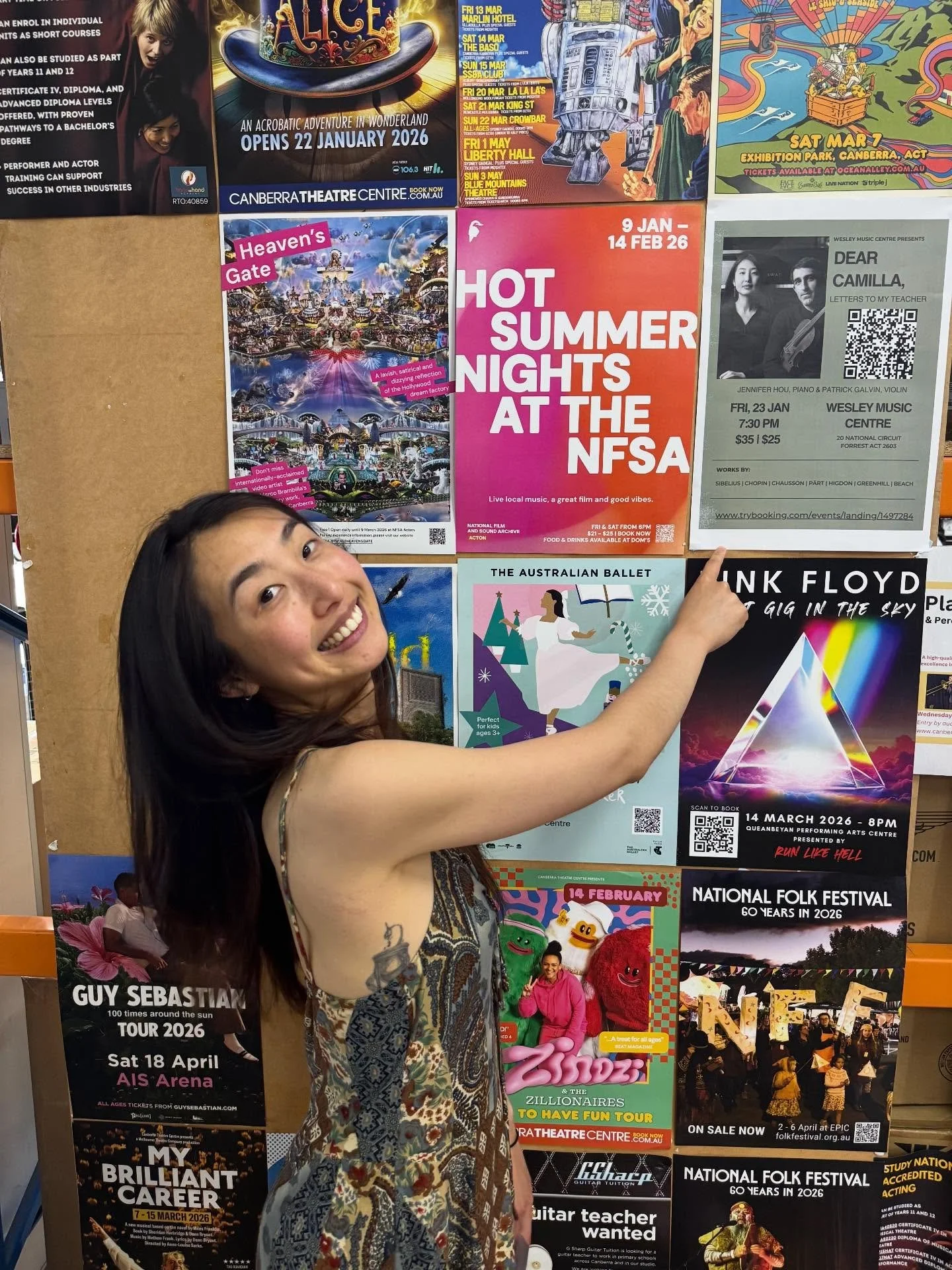 @patrickjmgalvin and I have discovered that putting on a concert goes welllllllll beyond learning the music. There is so much to do behind the scenes. 

Very grateful to my hubby @hen.rob for helping me put up posters across Canberra and Sydney (and 