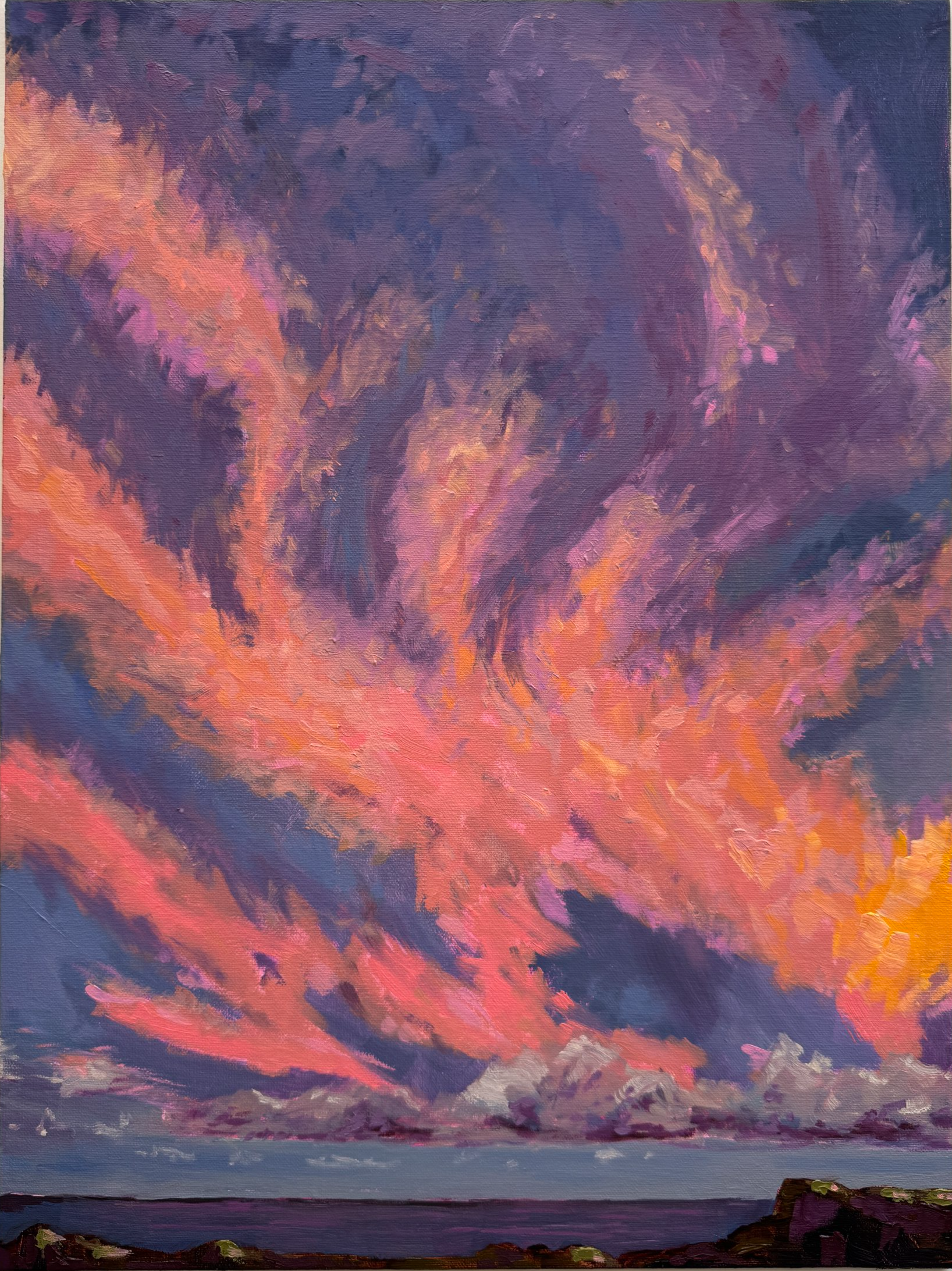 Guam's Wild Hour, Oil on Linen Panel, 2025 11x14 (not for sale)