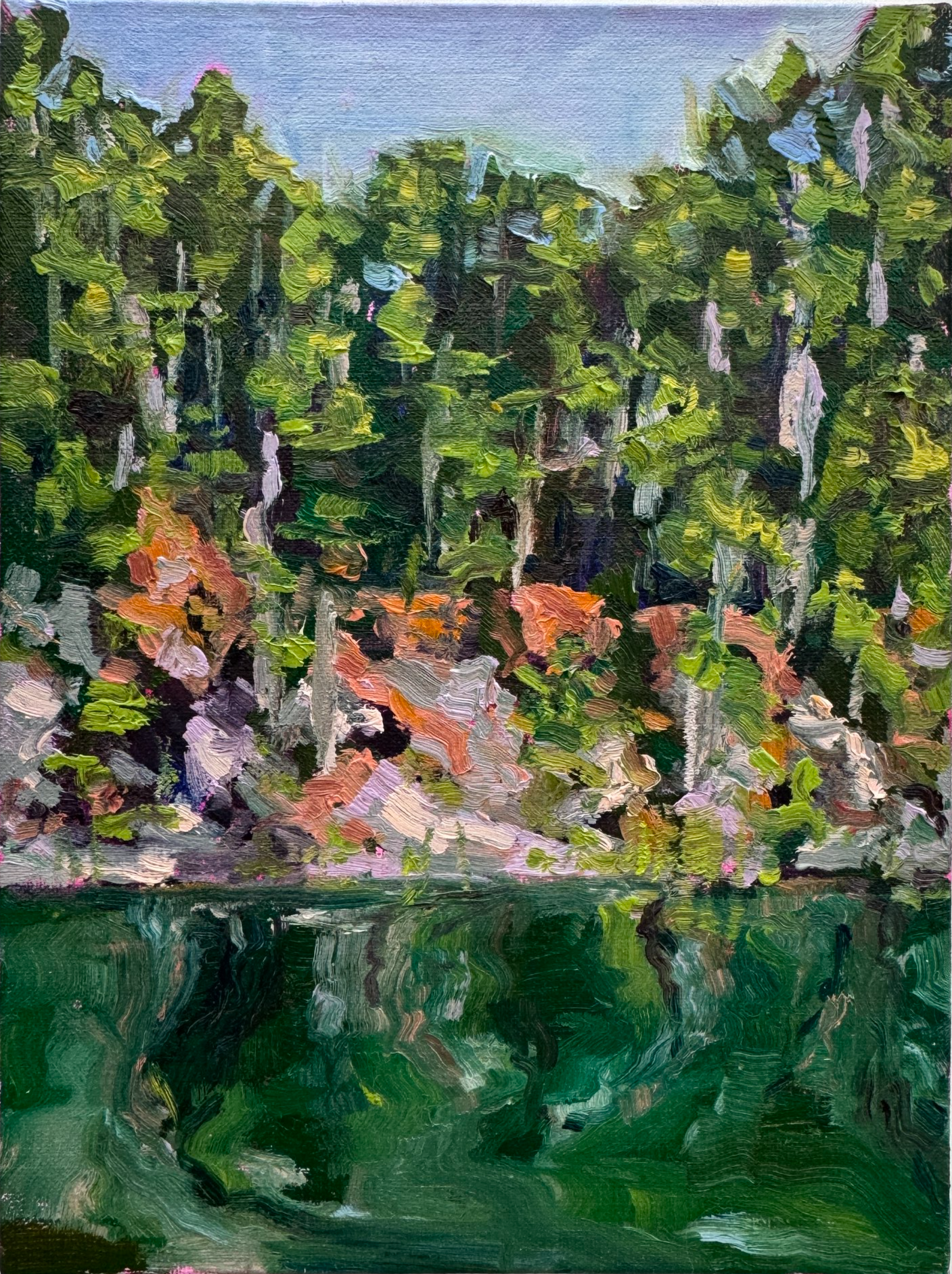 What Lies Beneath, Oil on Linen Panel, 2025 6x8
